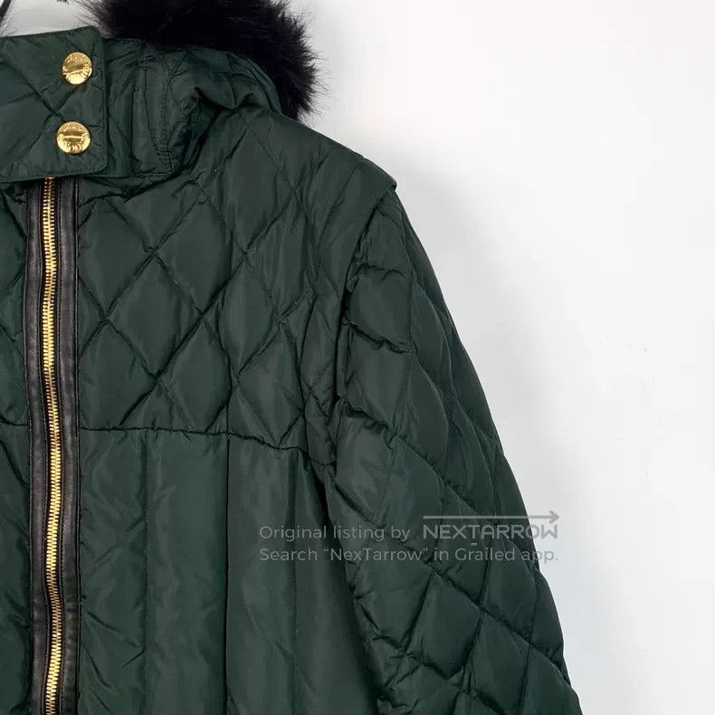 Louis Vuitton Louis Vuitton Dark Green Diamond Plaid Fur Collar Hooded Z Size XS / US 0-2 / IT 36-38 - 3 Thumbnail