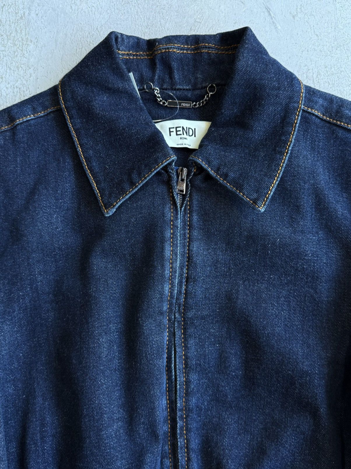 Fendi Fendi - Cropped Patched Denim Jacket Size S / US 4 / IT 40 - 2 Thumbnail