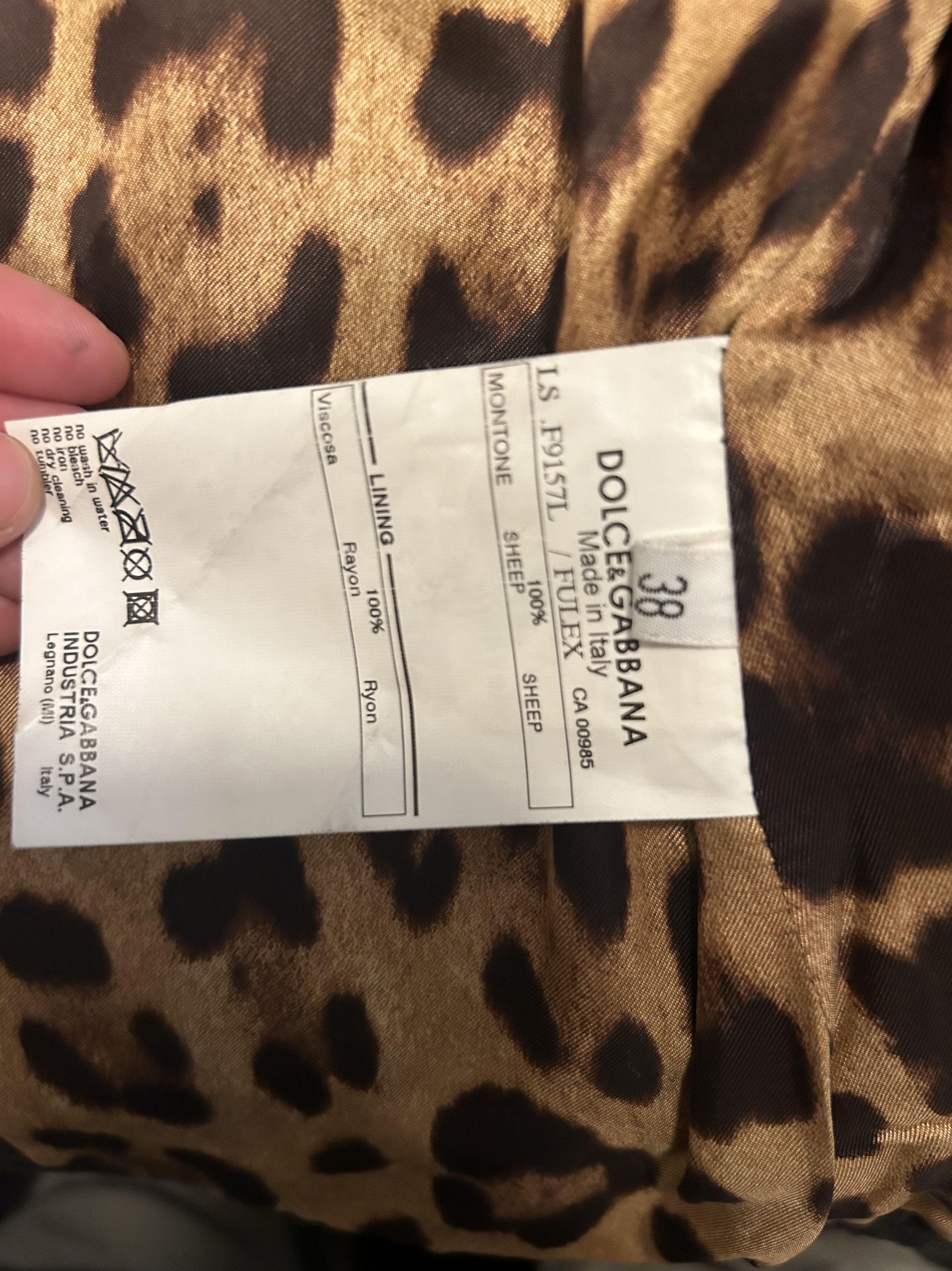 Dolce & Gabbana Leather Jacket Size XS / US 0-2 / IT 36-38 - 6 Thumbnail