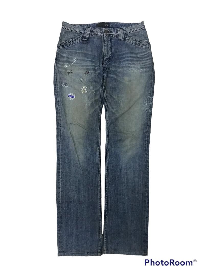 Hysteric Glamour 💥Vtg Japanese Roarguns Japan Art Denim Size US 31 - 12 Thumbnail