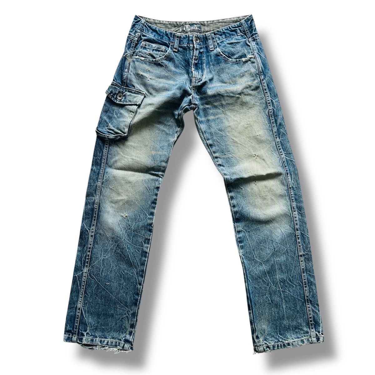Le Grande Bleu (L.G.B.) × Vintage Vintage BLUE Grande Faded Acid Wash Denim Jeans Size US 29 - 2 Thumbnail