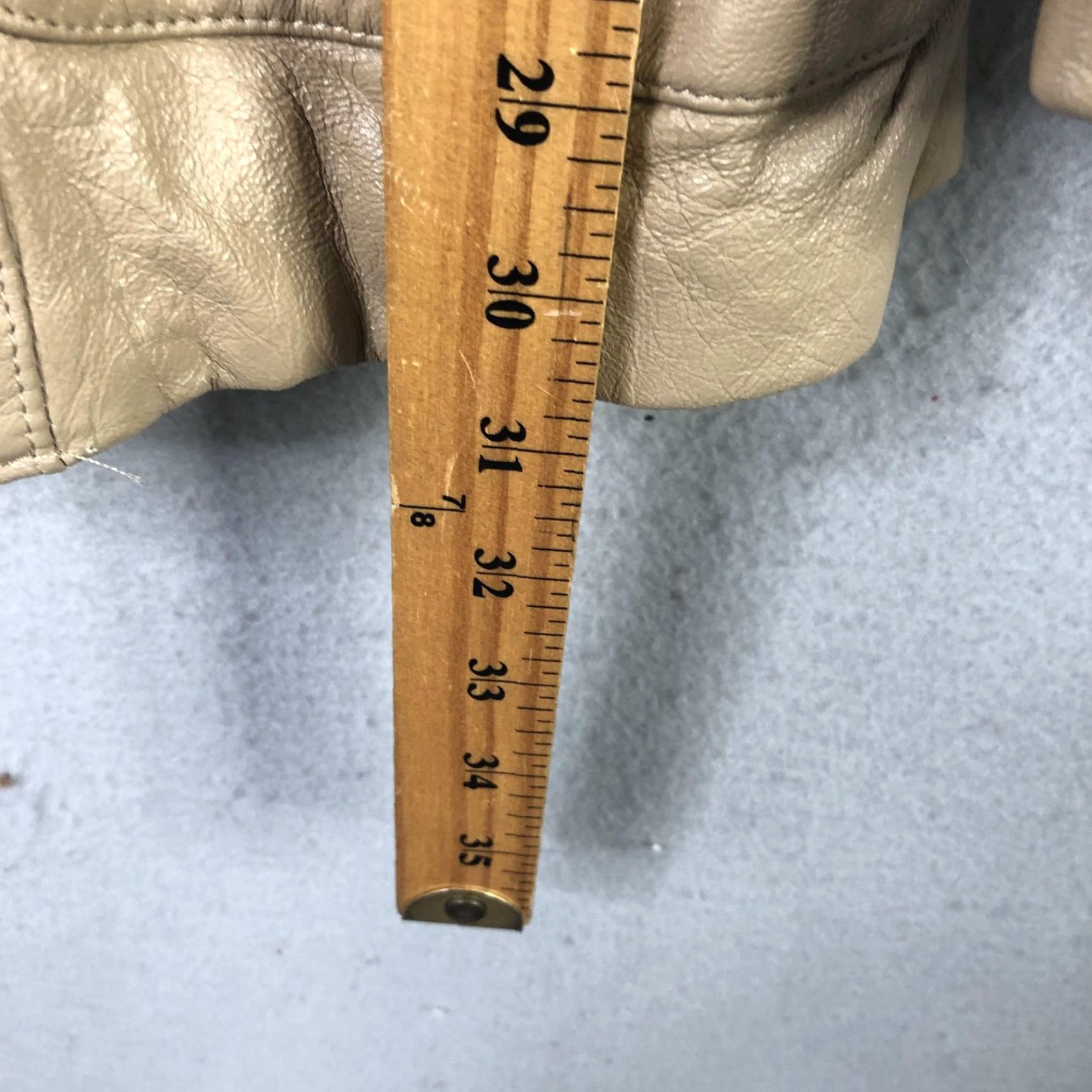 Vintage Continental Blazer Mens 44 Beige Leather Western Sport Coat Two-Button USA Size 44R - 4 Thumbnail
