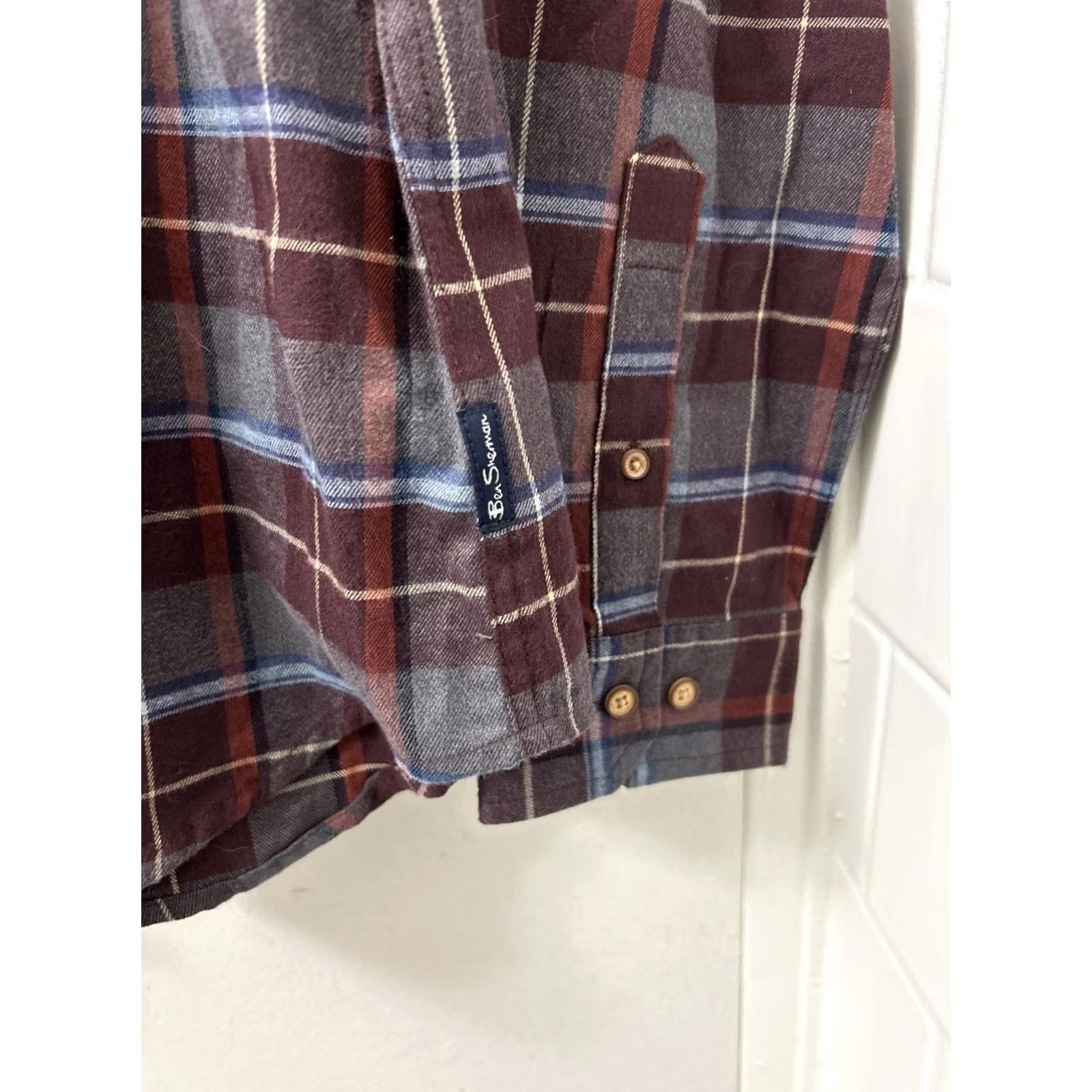 Ben Sherman Ben Sherman Shirt Mens Large Red Plaid Button-Down Long Sleeve NWOT Casual Business Sweatshirt? Size US L / EU 52-54 / 3 - 7 Thumbnail