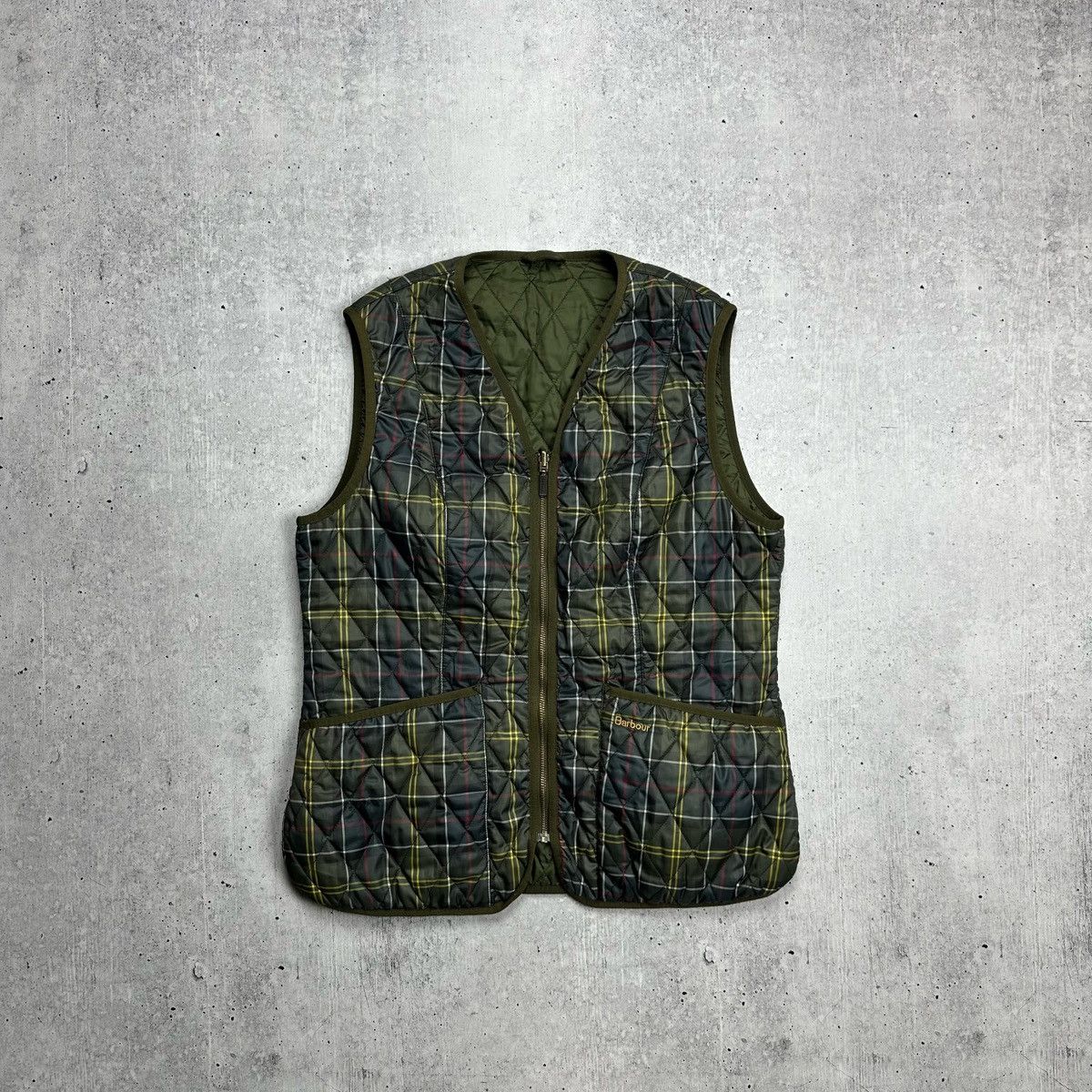Barbour × Vintage Barbour Tartan Check Light Quilted Vest Jacket Gilet Size US M / EU 48-50 / 2 - 1 Thumbnail