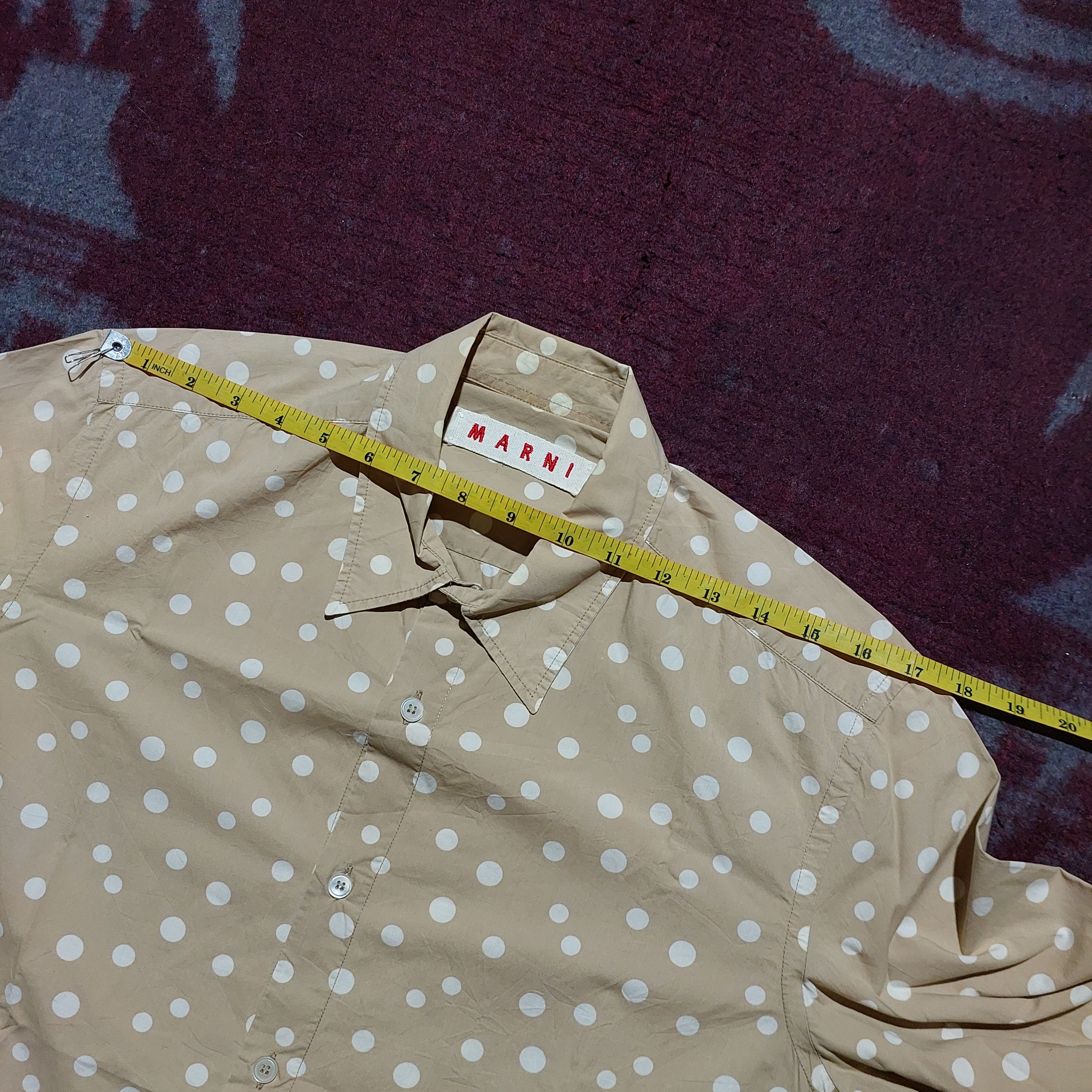 Marni Marni italy beige polka L/s shirt Size US M / EU 48-50 / 2 - 10 Thumbnail