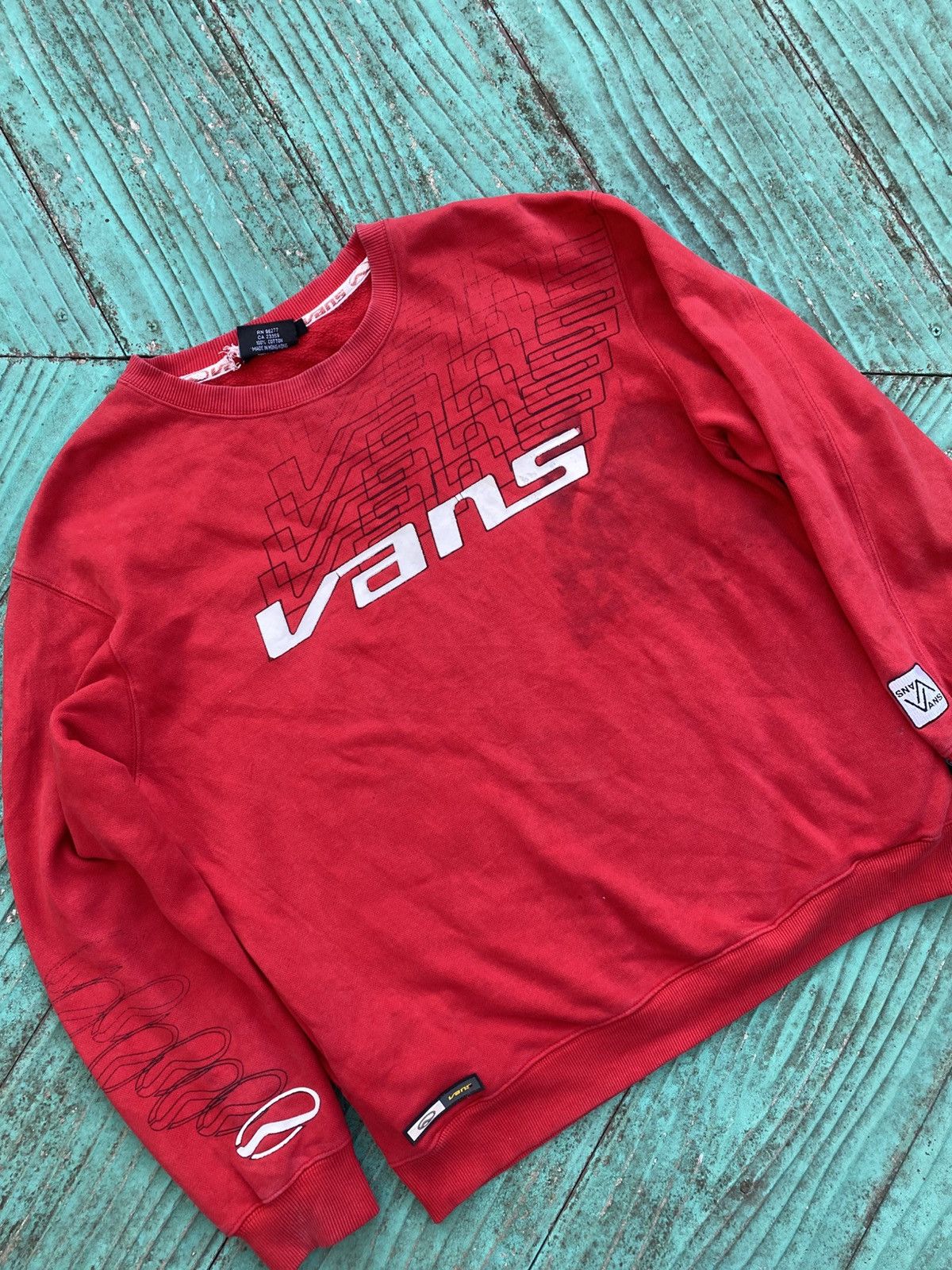 Vans Vans 90s vintage red sweatshirt Size US XL / EU 56 / 4 - 2 Thumbnail