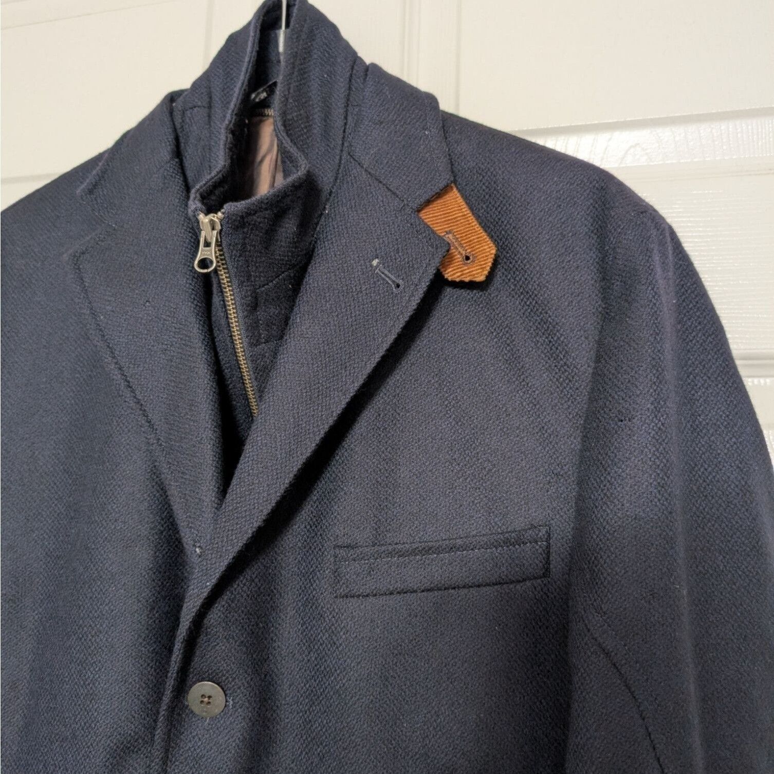 Designer Kroon Wool Cashmere Ritchie Hybrid Jacket Mens Size 44 Blue Size US M / EU 48-50 / 2 - 2 Thumbnail