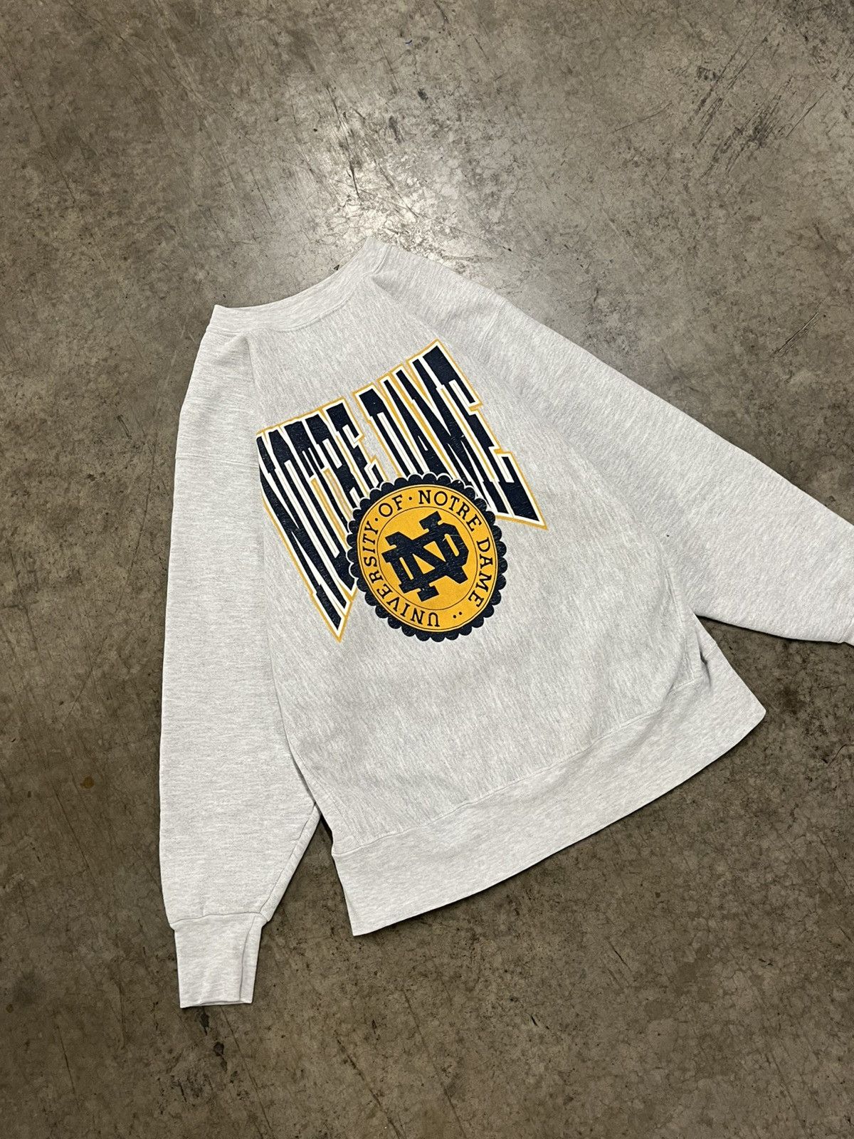 Vintage Vintage Notre dame college 90s crewneck reverse weave rare Size US XL / EU 56 / 4 - 2 Thumbnail