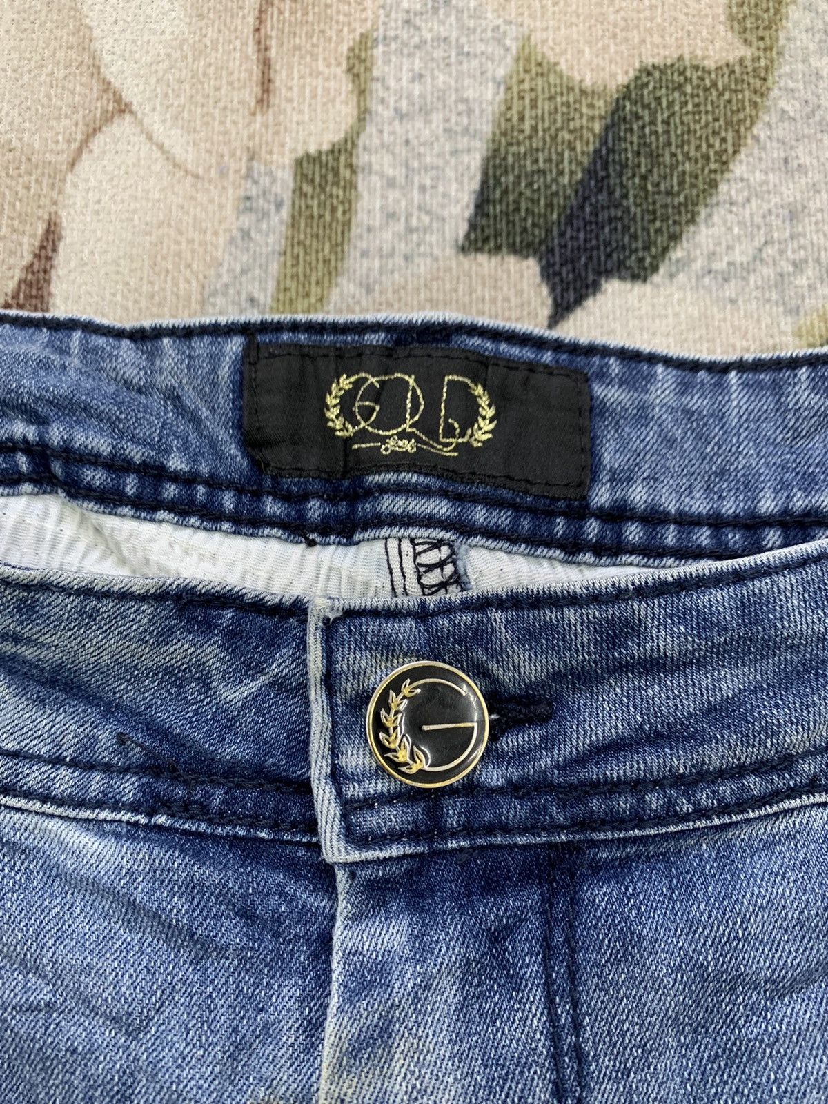 Japanese Brand Distress GOLD Biker Like Denim Pant Size US 33 - 13 Thumbnail
