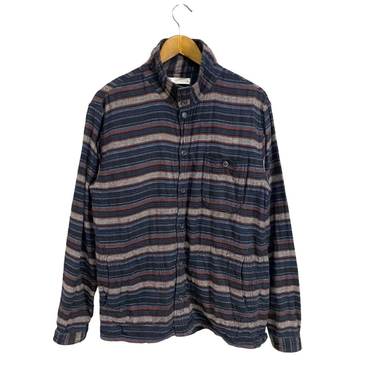Global Work × Japanese Brand Global Work Stripe cotton jacket button up Size US L / EU 52-54 / 3 - 1 Thumbnail