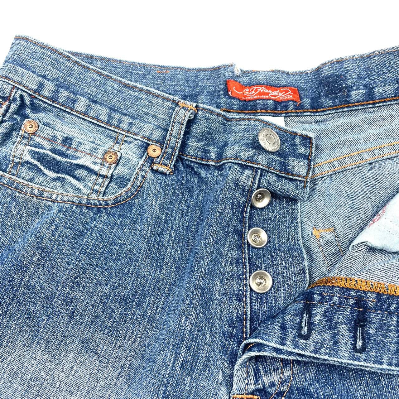 Ed Hardy Crazy Rare Ed Hardy Avant Garde Denim Jeans Size: 32 - 33 Size US 33 - 8 Thumbnail