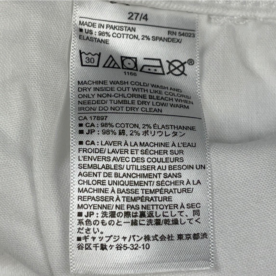 Banana Republic Banana Republic Women's White Pants/Girlfriend Jeans Sz 27/4 Size 27" / US 4 / IT 40 - 6 Thumbnail