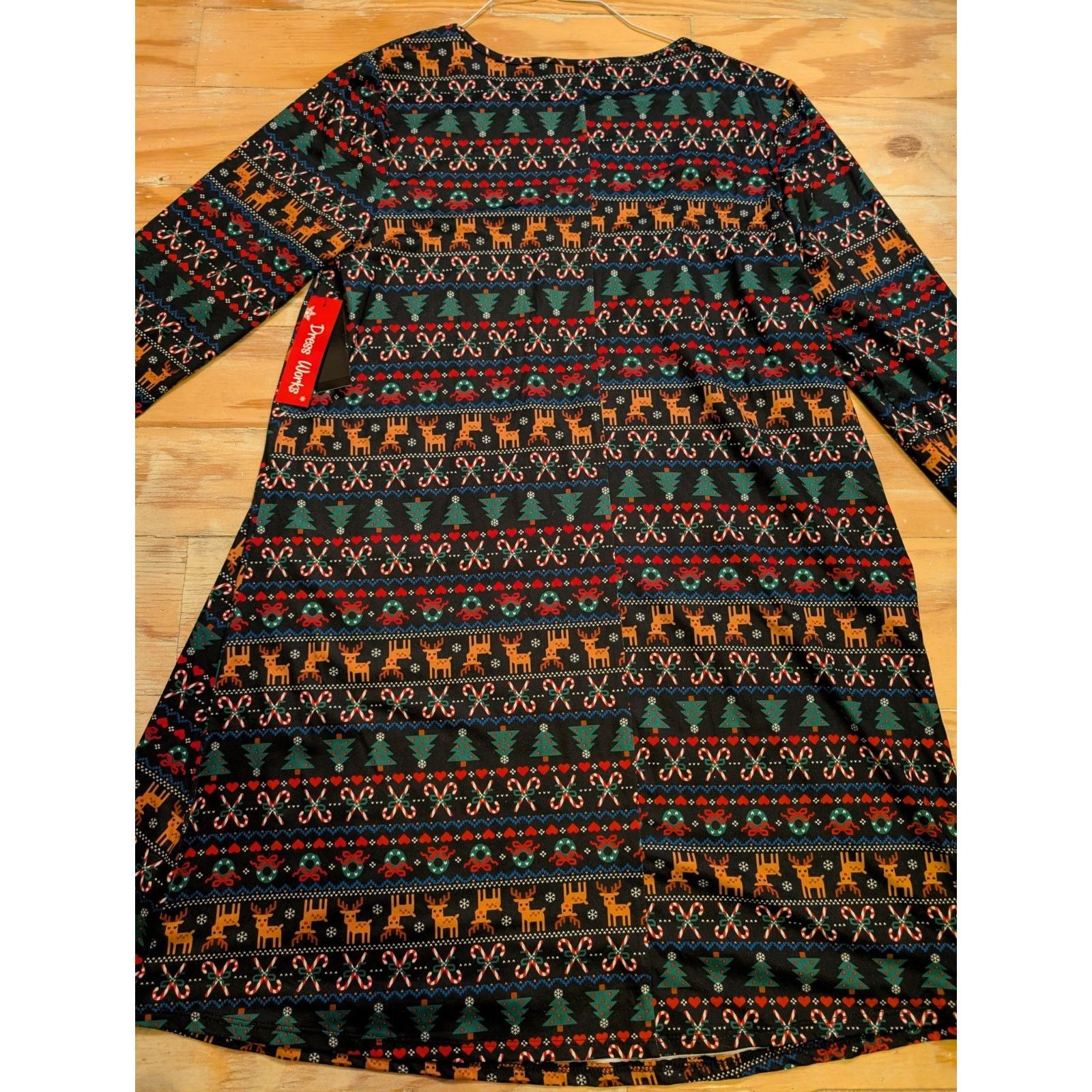The Unbranded Brand Dress Works Ladies Christmas Reindeer Canes Sm Novelty Dress Size S / US 4 / IT 40 - 4 Thumbnail