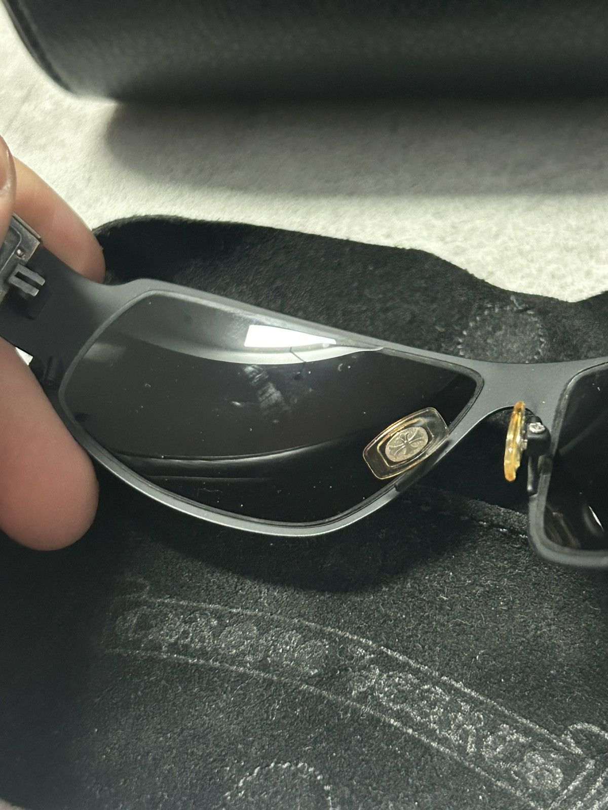 Chrome Hearts Chrome Hearts Vintage Deviant 2 Shades Black Silver Size ONE SIZE - 10 Thumbnail