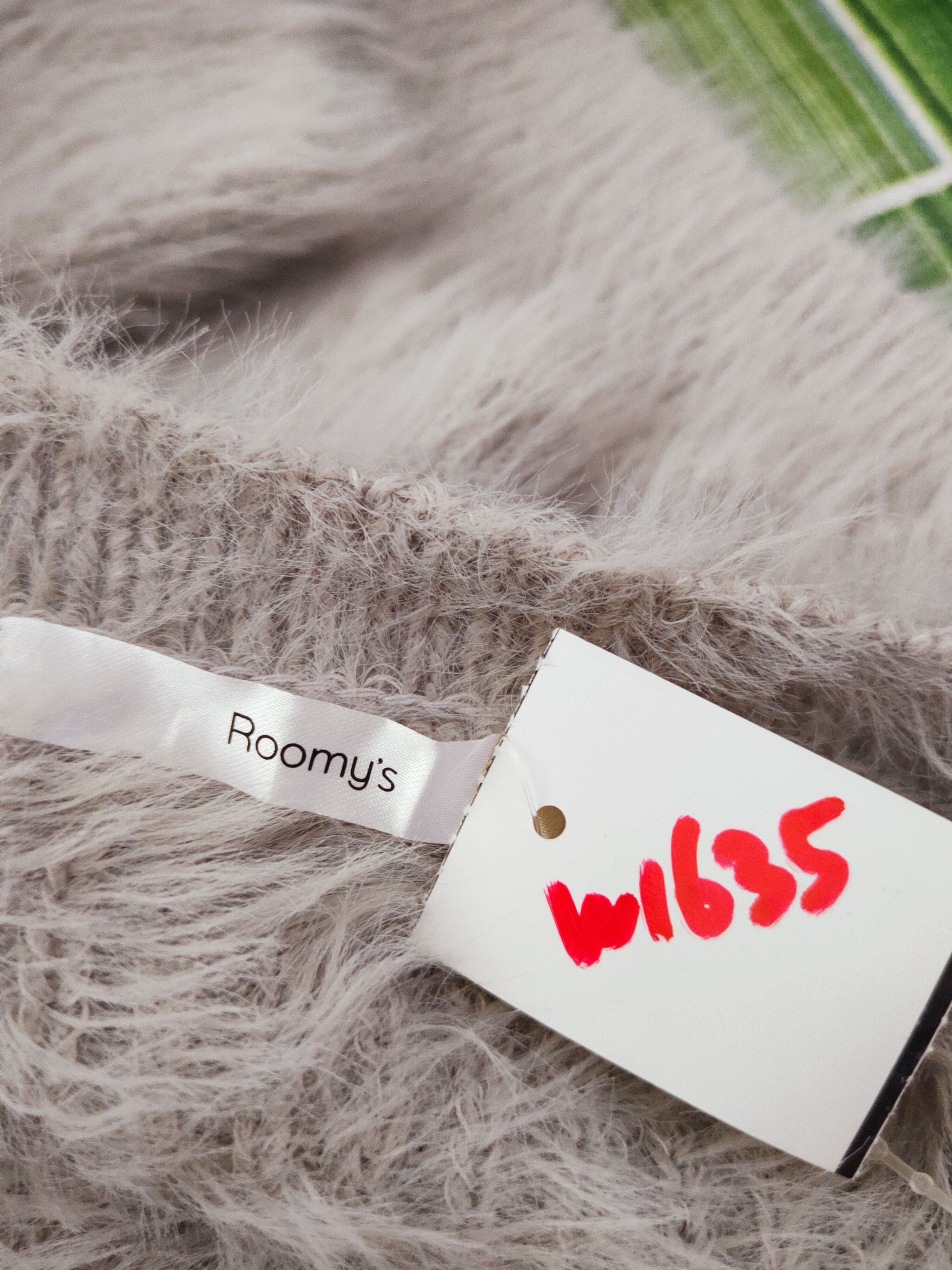 Aran Isles Knitwear Roomy's Gray Shag Shaggy Fur Mohair Knitwear #W1635 Size US M / EU 48-50 / 2 - 12 Thumbnail