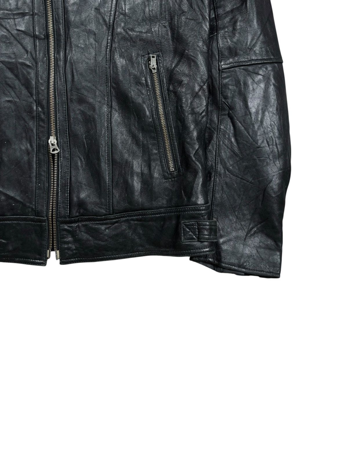 2000s Jackrose - Trim Fur Collar Vkei Style Leather Jacket