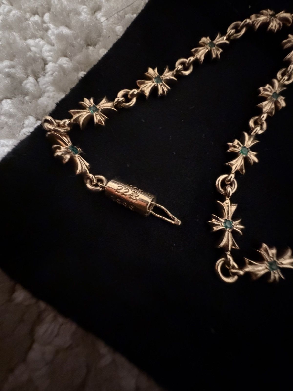 Chrome Hearts Chrome Hearts Tiny E bracelet Yellow Gold Emerald Size ONE SIZE - 7 Thumbnail