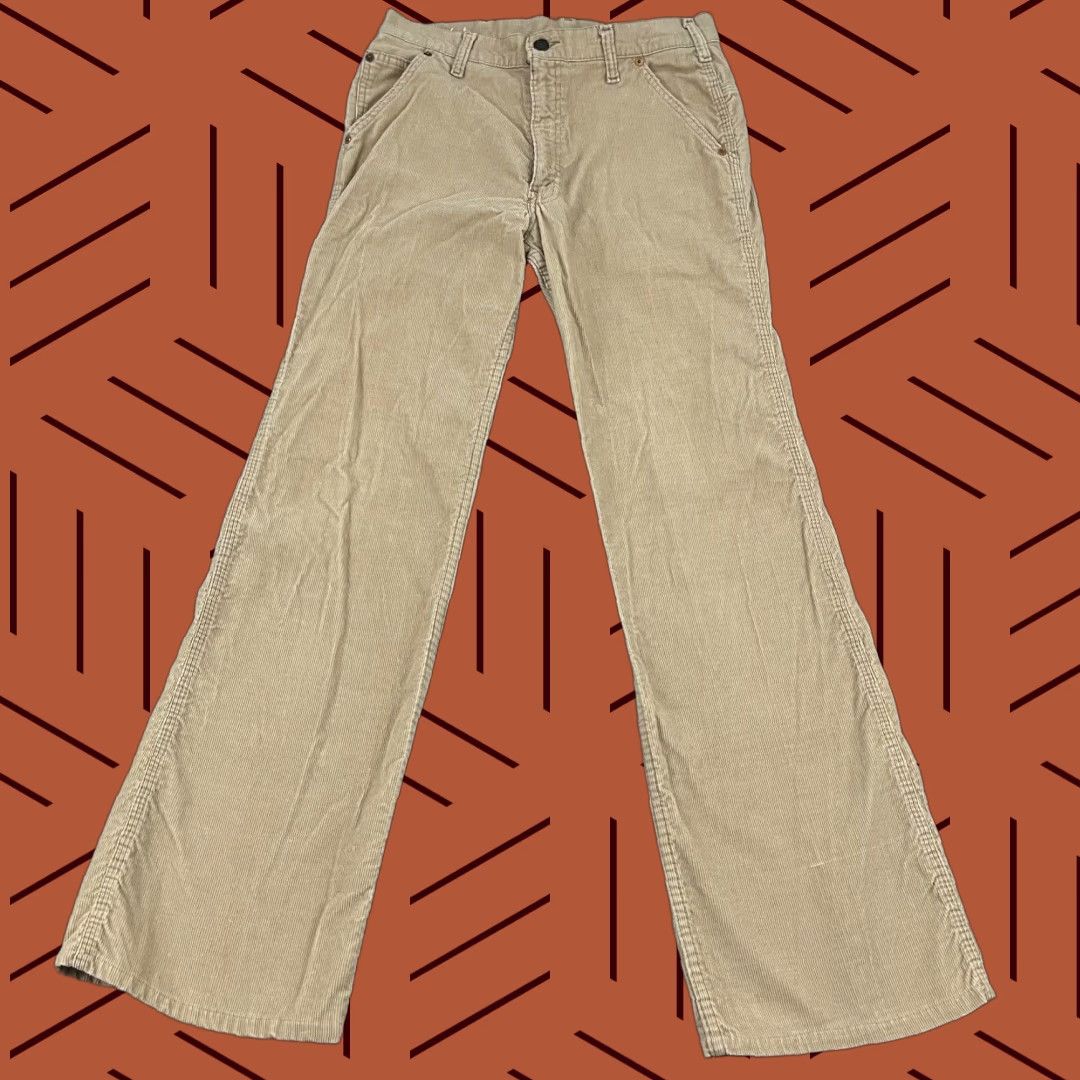 Levi's VINTAGE LEVIS Pants Mens 32x32 Brown Corduroy SF 207 Boot Buckle Back 80s Size US 32 / EU 48 - 1 Thumbnail