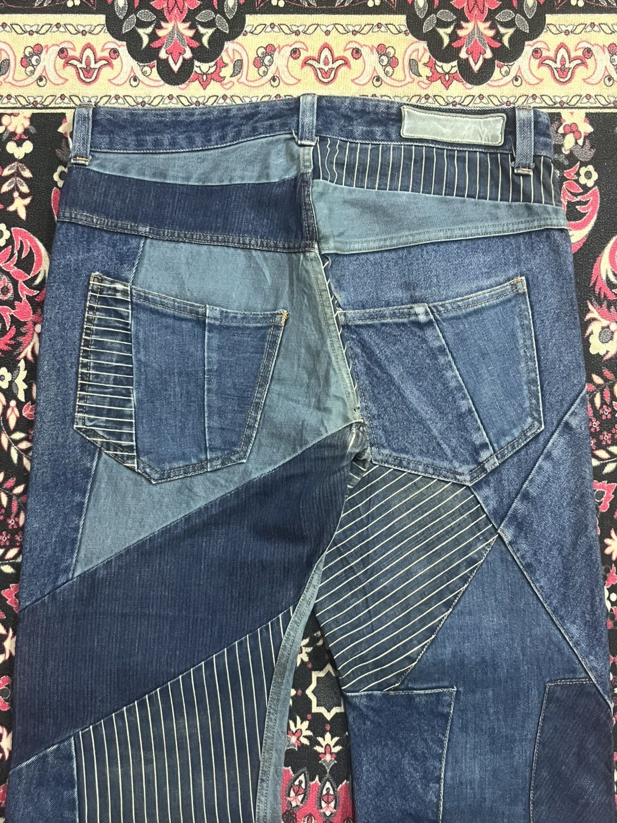 Diet Butcher Slim Skin Diet Butcher Slim Skin Upcycled Reworked Straight Fit Jeans Size US 32 / EU 48 - 7 Thumbnail