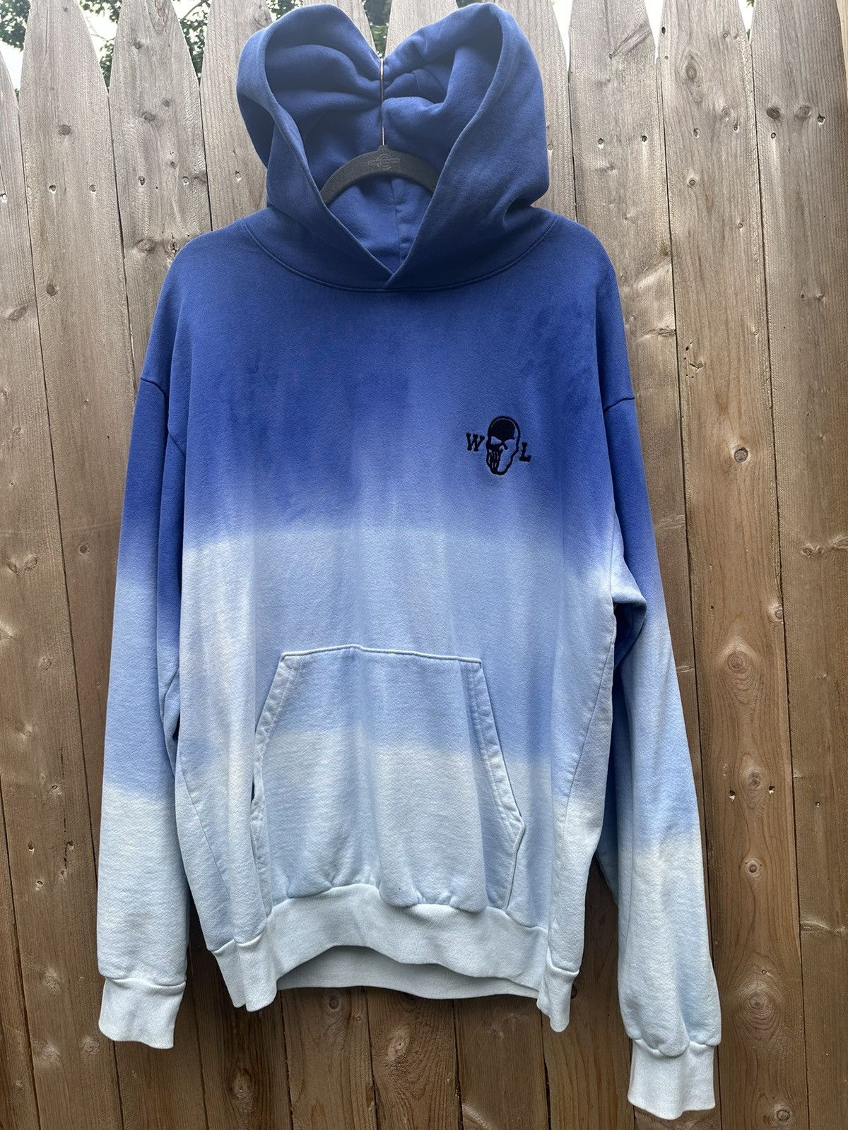 Warren Lotas Warren Lotas Indigo Skull Zip Hoodie | Grailed