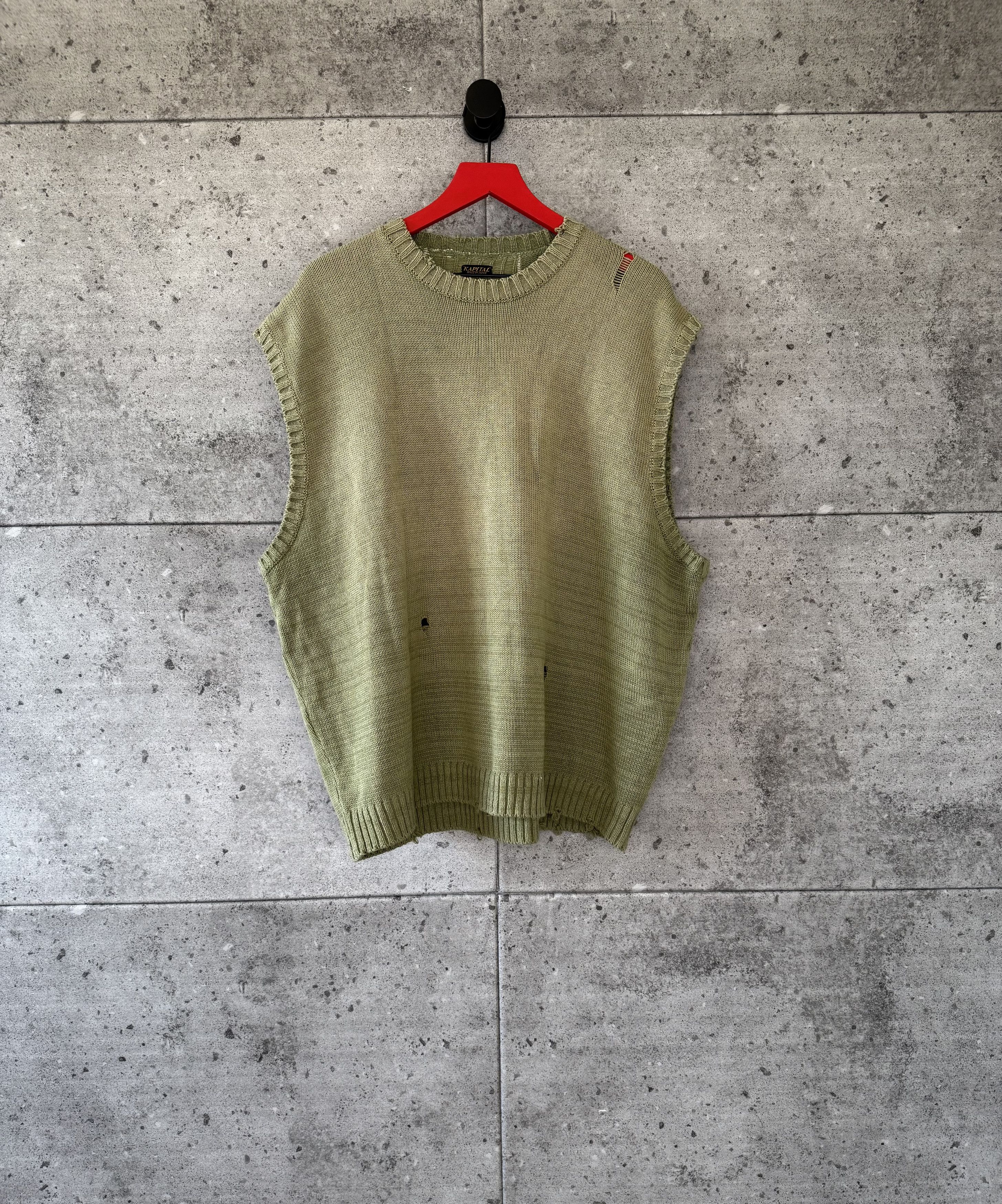 Kapital Kapital bone distressed skeleton sleeveless knit sweater Size US XXL / EU 58 / 5 - 2 Thumbnail