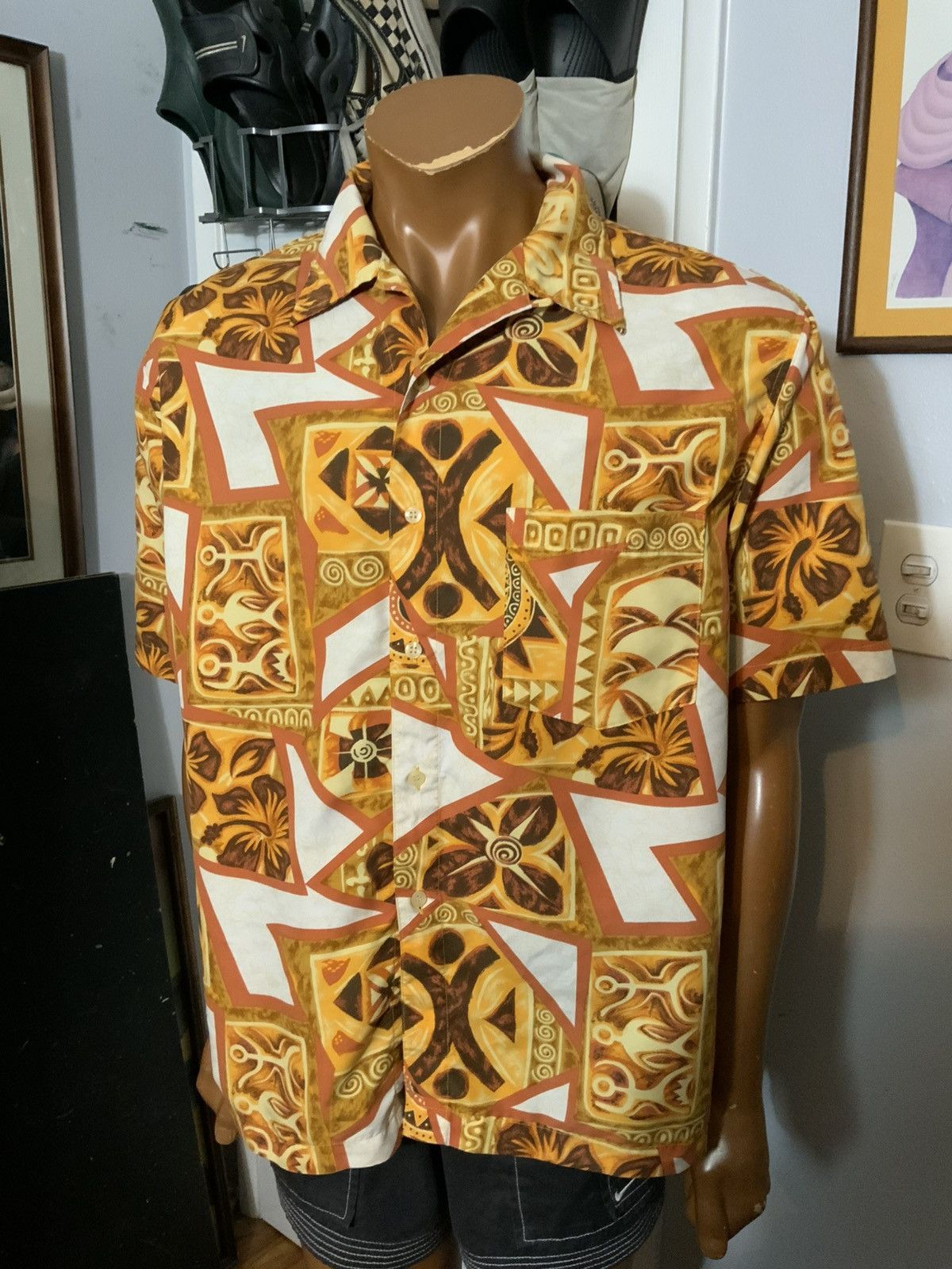 Rusty × Vintage Vintage Y2K Rusty Hawaiian Surf Loop Collar Camp Shirt Size US M / EU 48-50 / 2 - 9 Thumbnail