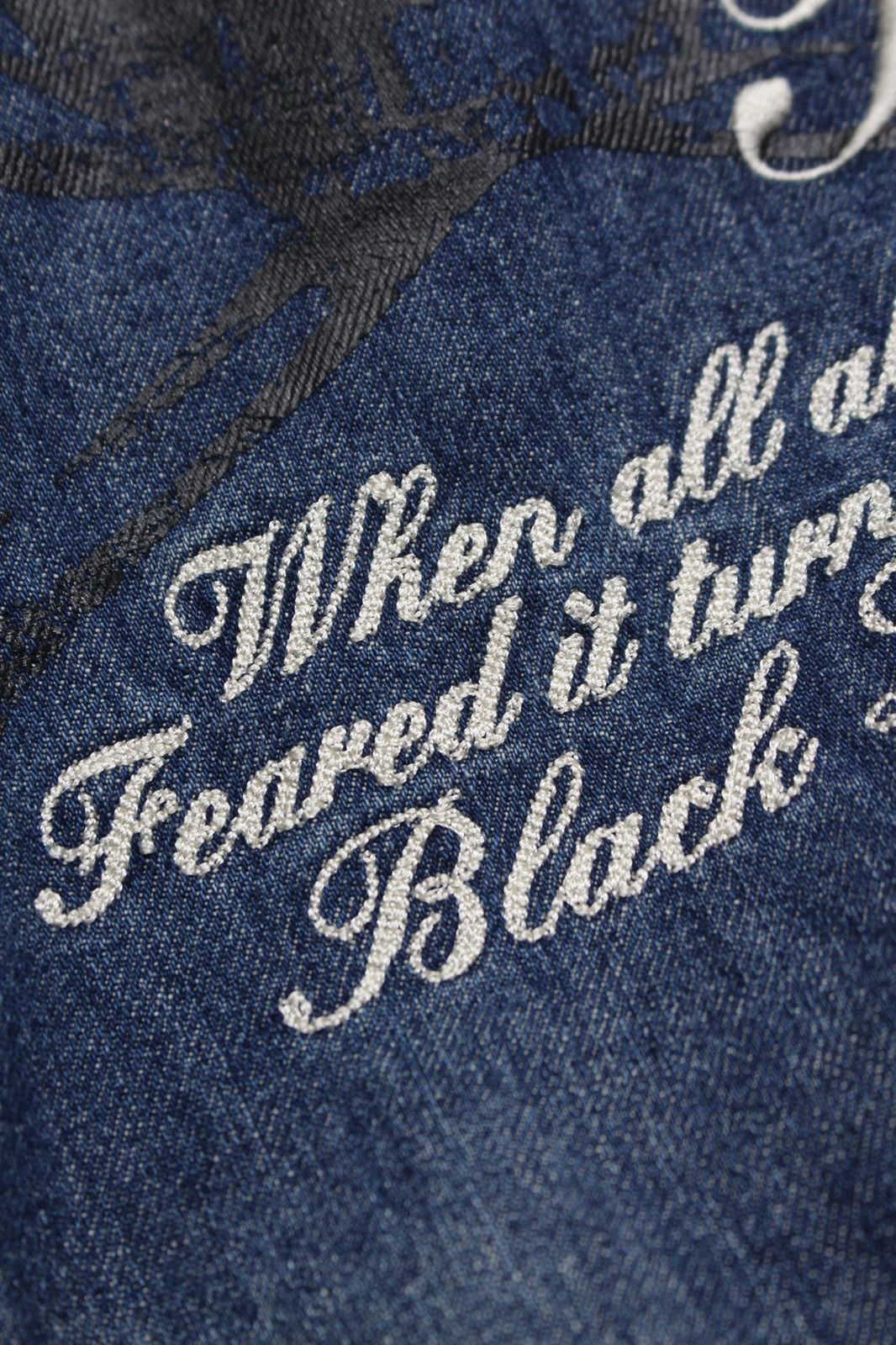 Hysteric Glamour 2000S BERNINGS SHO ZIP UP EMBROIDERED DENIM JACKET Size US L / EU 52-54 / 3 - 12 Thumbnail