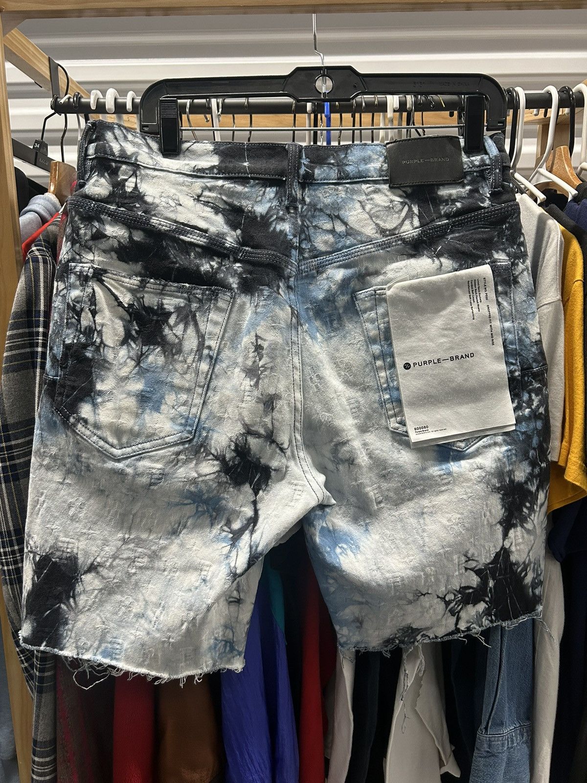 Purple × Purple Brand Purple monogram tie dye shorts 32 Size US 32 / EU 48 - 4 Thumbnail