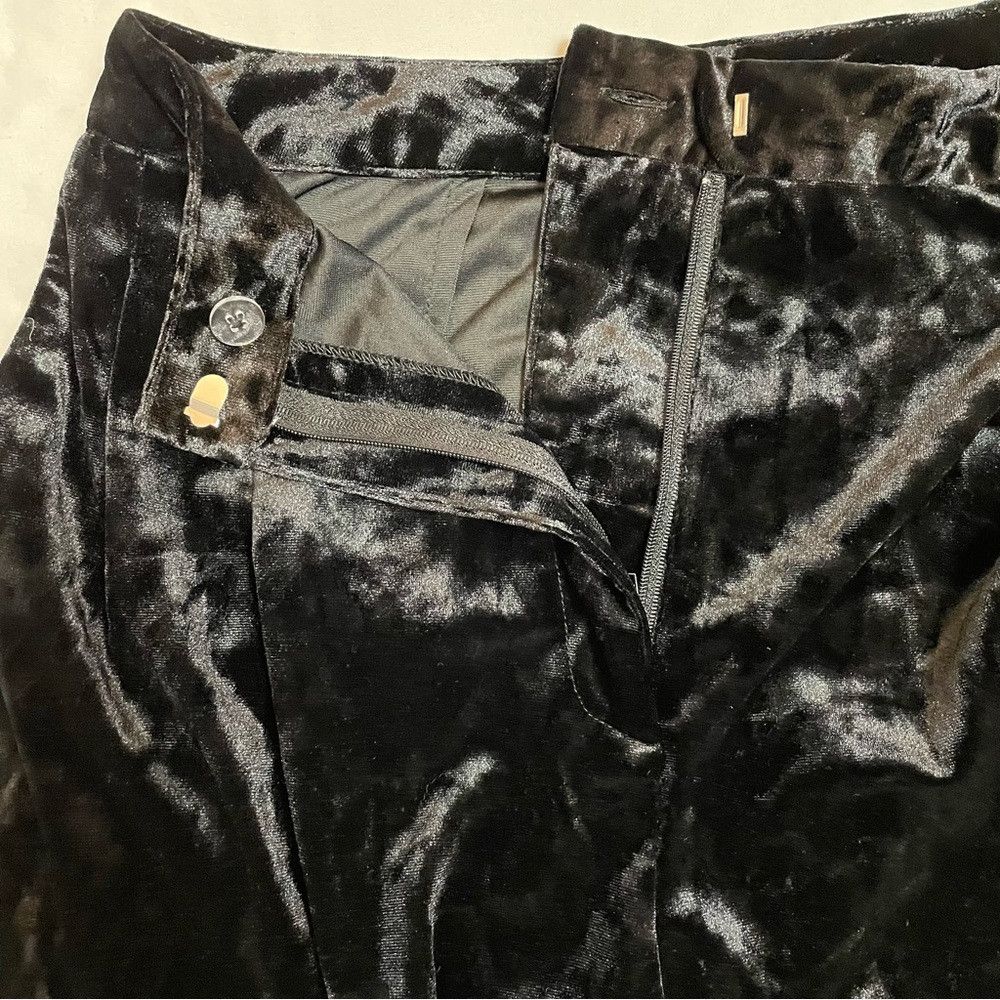 Other NWT New Leyden Black Velvet Casual Pants Size S Size 28" / US 6 / IT 42 - 7 Thumbnail