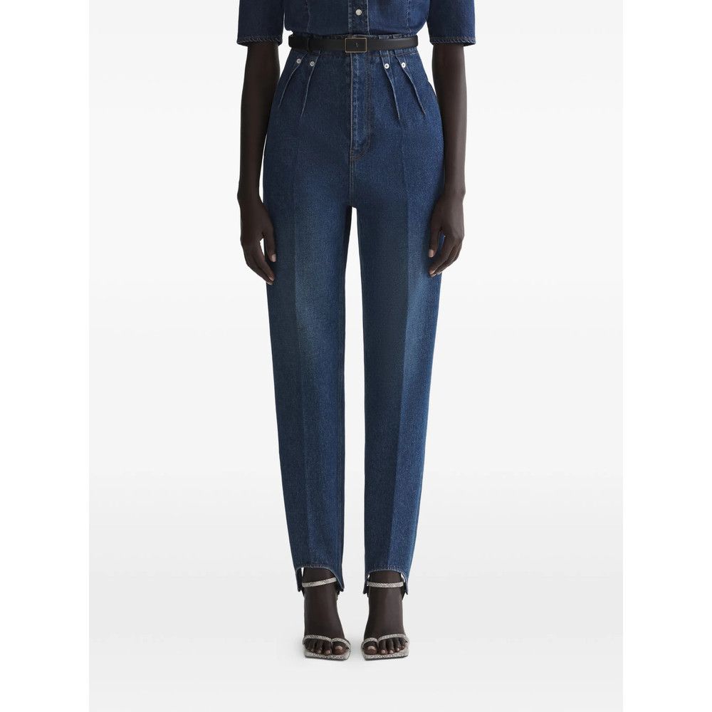 Mugler Mugler BLUE Trousers - Straight Trousers Size 25" / US 0 / IT 36 - 1 Thumbnail