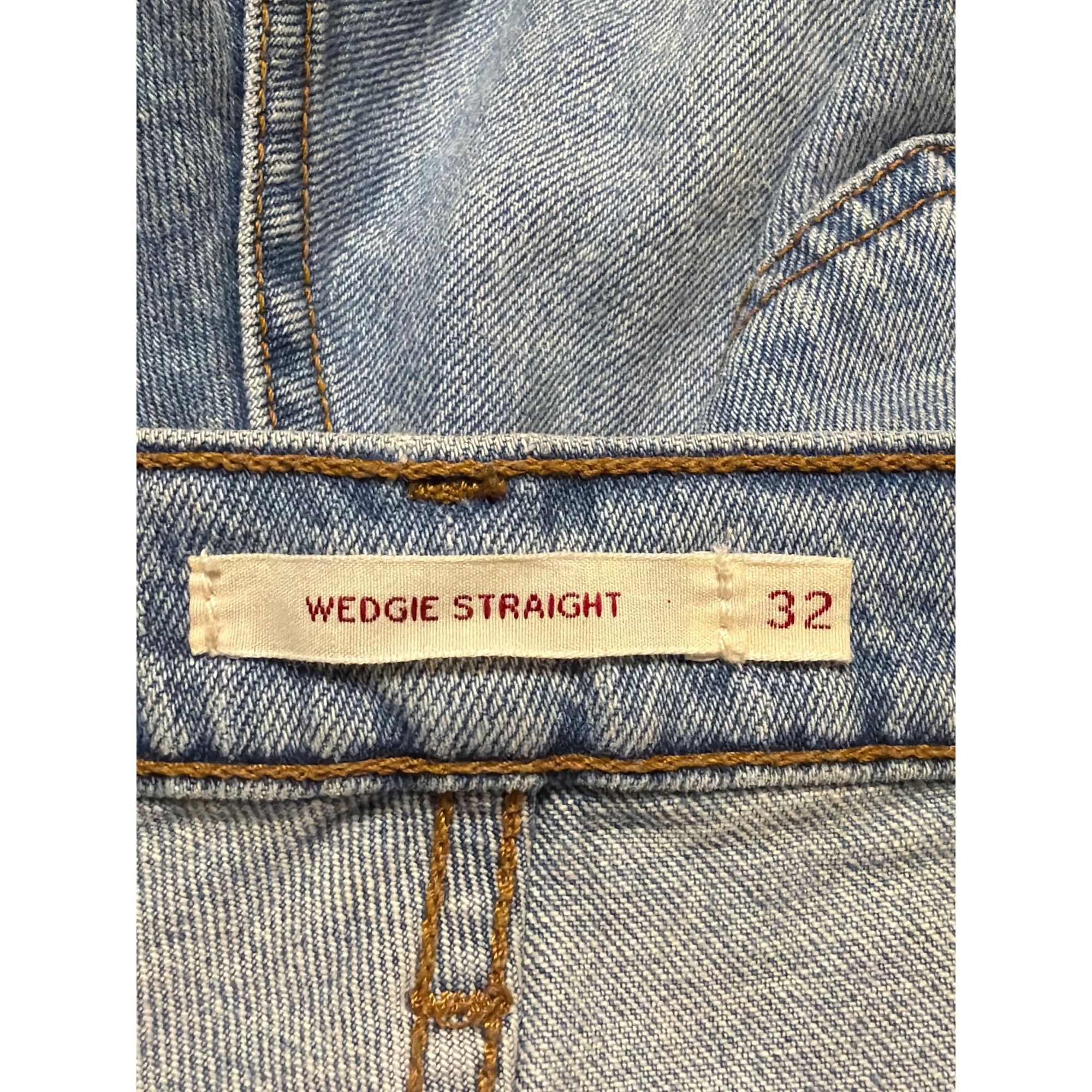 Levi's Levis Wedgie Straight Denim Cutoff Blue Jeans Shorts Button Size 24" / US 00 / IT 34 - 5 Thumbnail