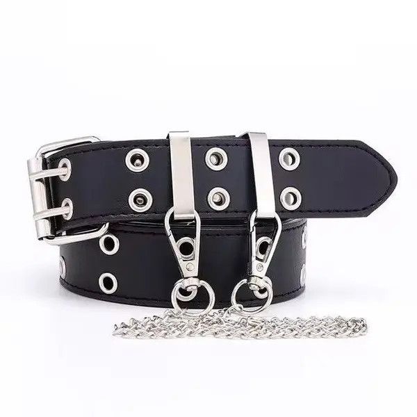Other Double Ring Belts Double Hole Eyelet Belt Size ONE SIZE - 3 Thumbnail