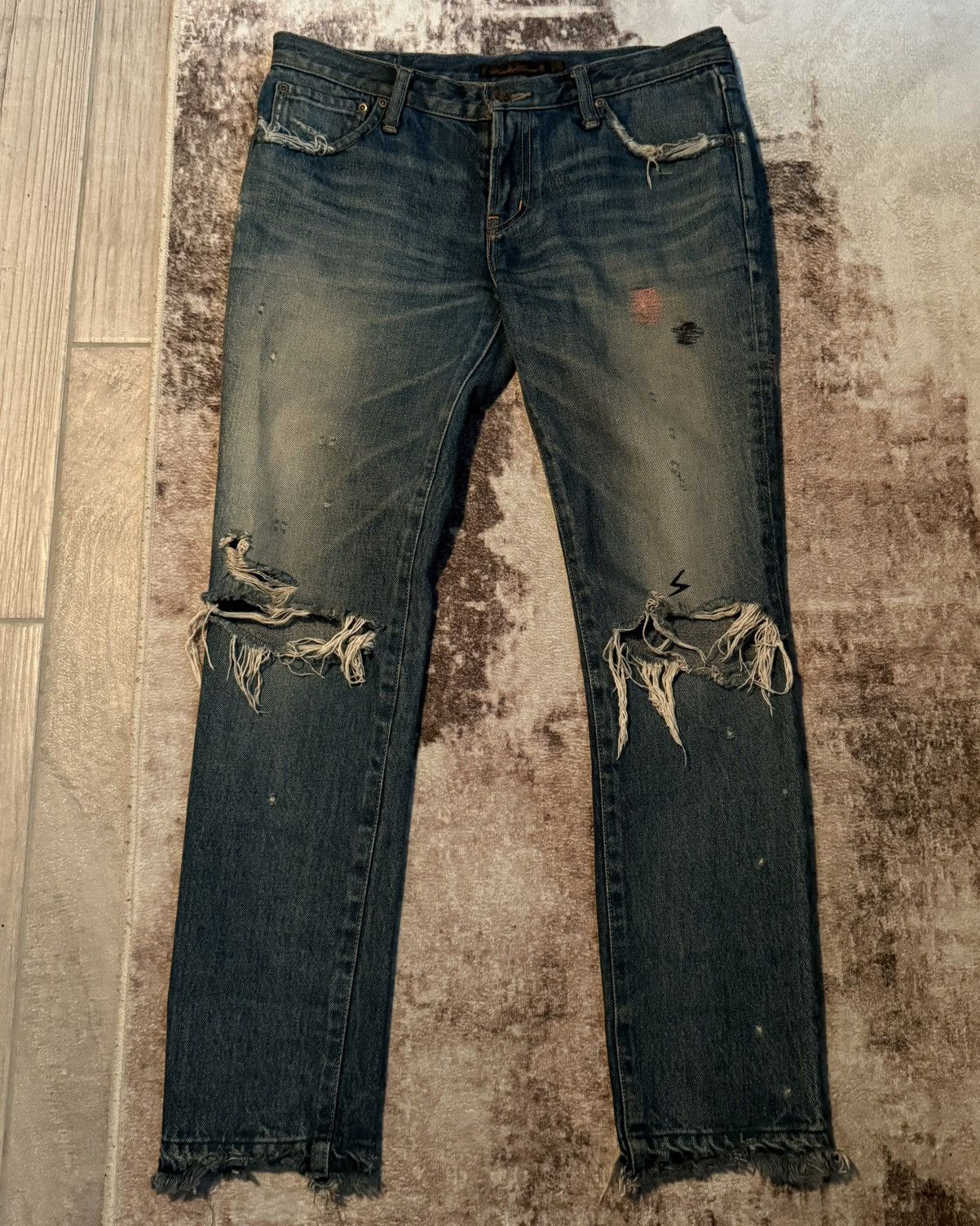 Undercover Undercover SS06 “But Beautiful” Grafitti Patch Denim Size US 29 - 1 Thumbnail