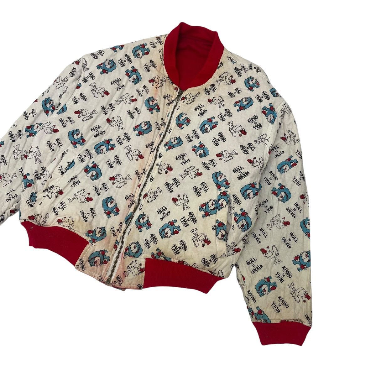 Japanese Brand Vintage Exciting BULL vs Fighting Chicken Reversible Jacket Size US M / EU 48-50 / 2 - 13 Thumbnail