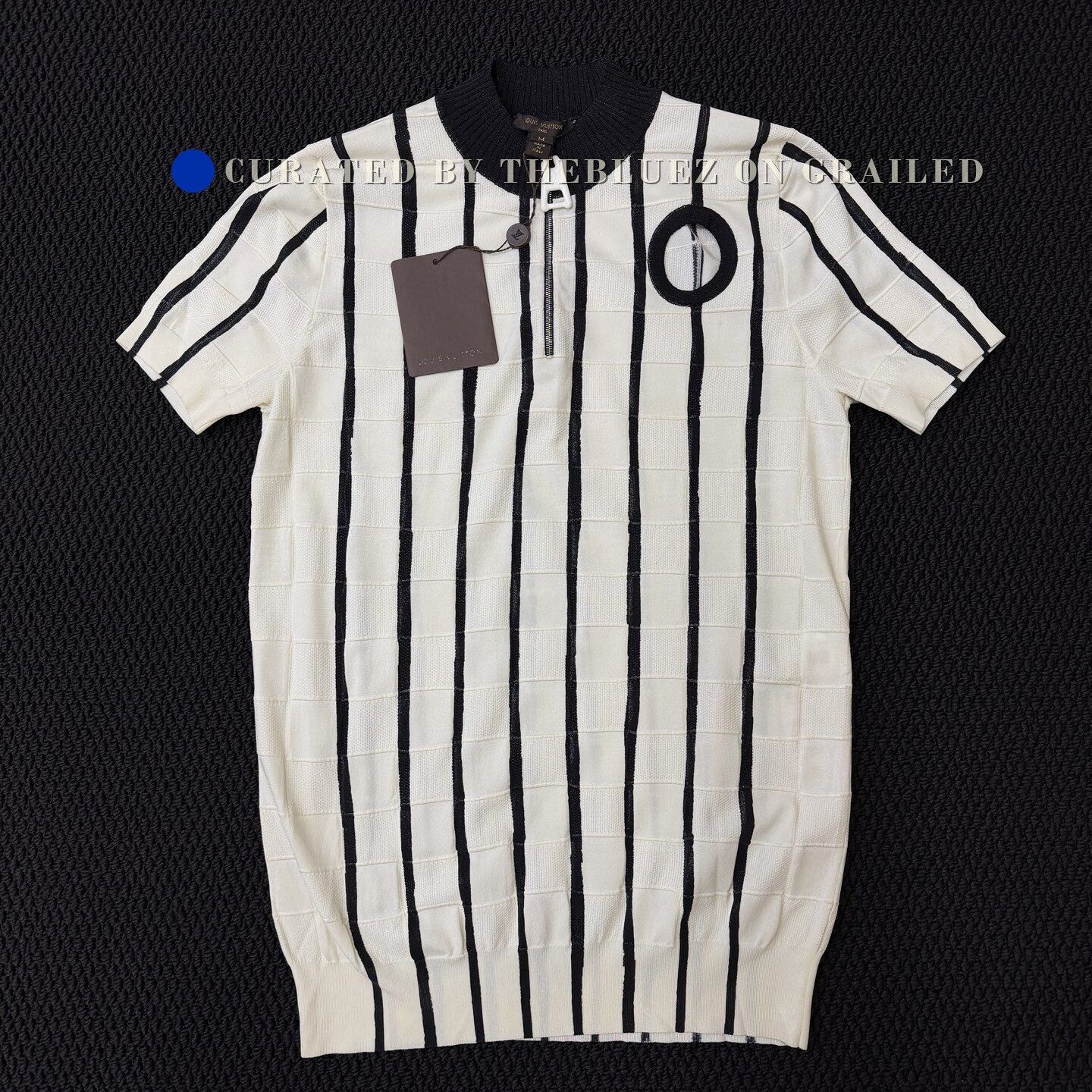 Louis Vuitton LV Black White Stripe Knit Top Size M / US 6-8 / IT 42-44 - 1 Thumbnail