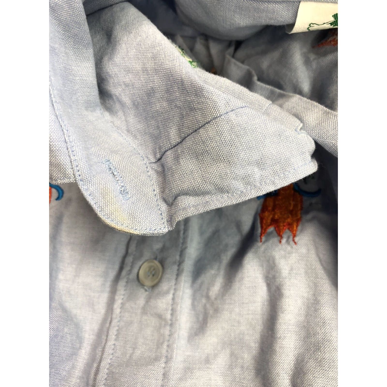 Quacker Factory VINTAGE The Quacker Factory Button Up Shirt Unisex Carrot Blue S 100% Cotton Womens Size S / US 4 / IT 40 - 6 Thumbnail