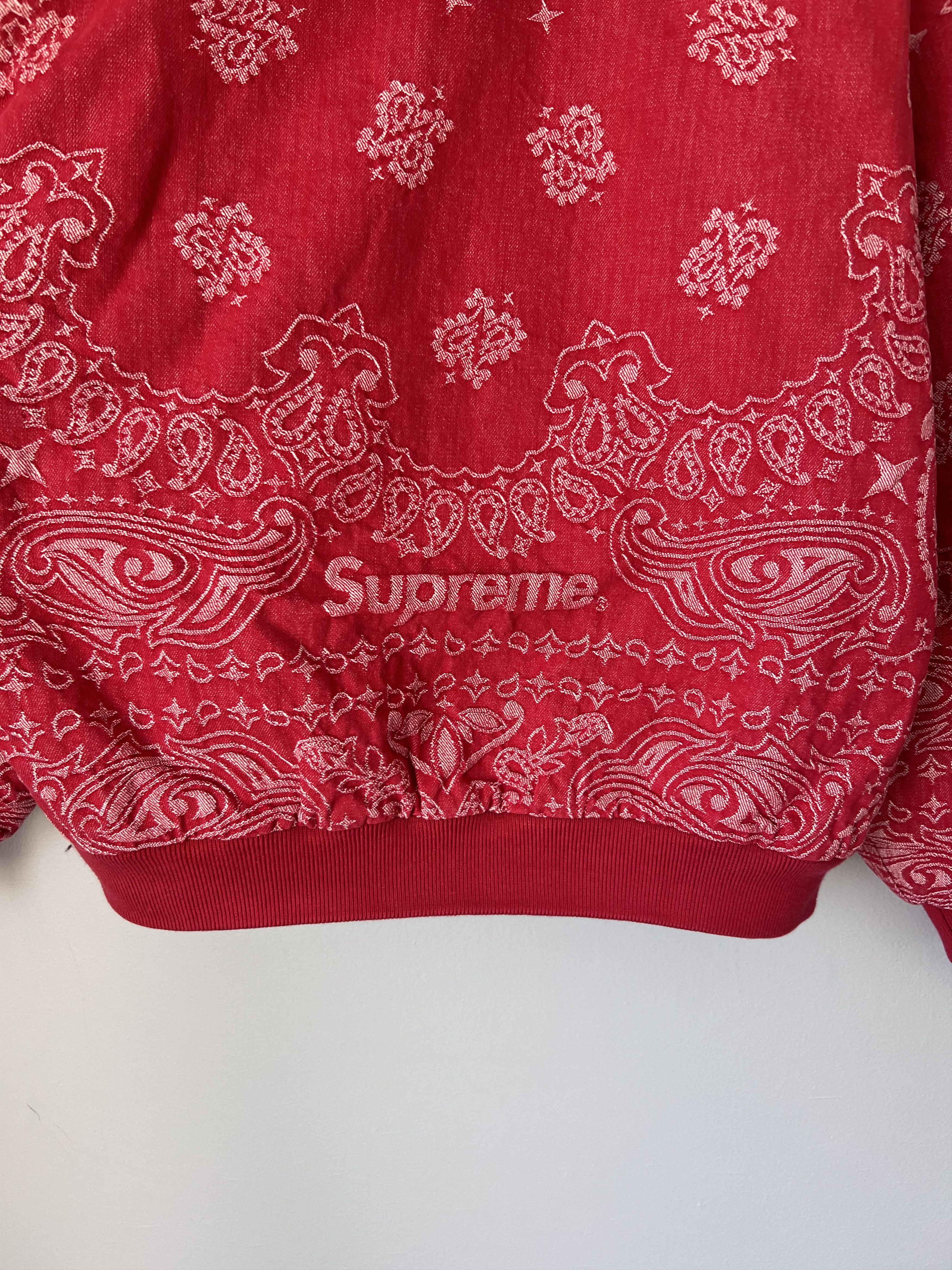 Supreme Supreme Bandana Jacquard Denim Work Jacket in Red Size US L / EU 52-54 / 3 - 7 Thumbnail
