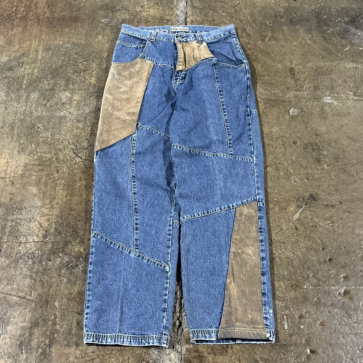 Pre-owned Jnco X Southpole Crazy Vintage Y2k Baggy Jeans Jnco Style Wide Leg Skater In Blue