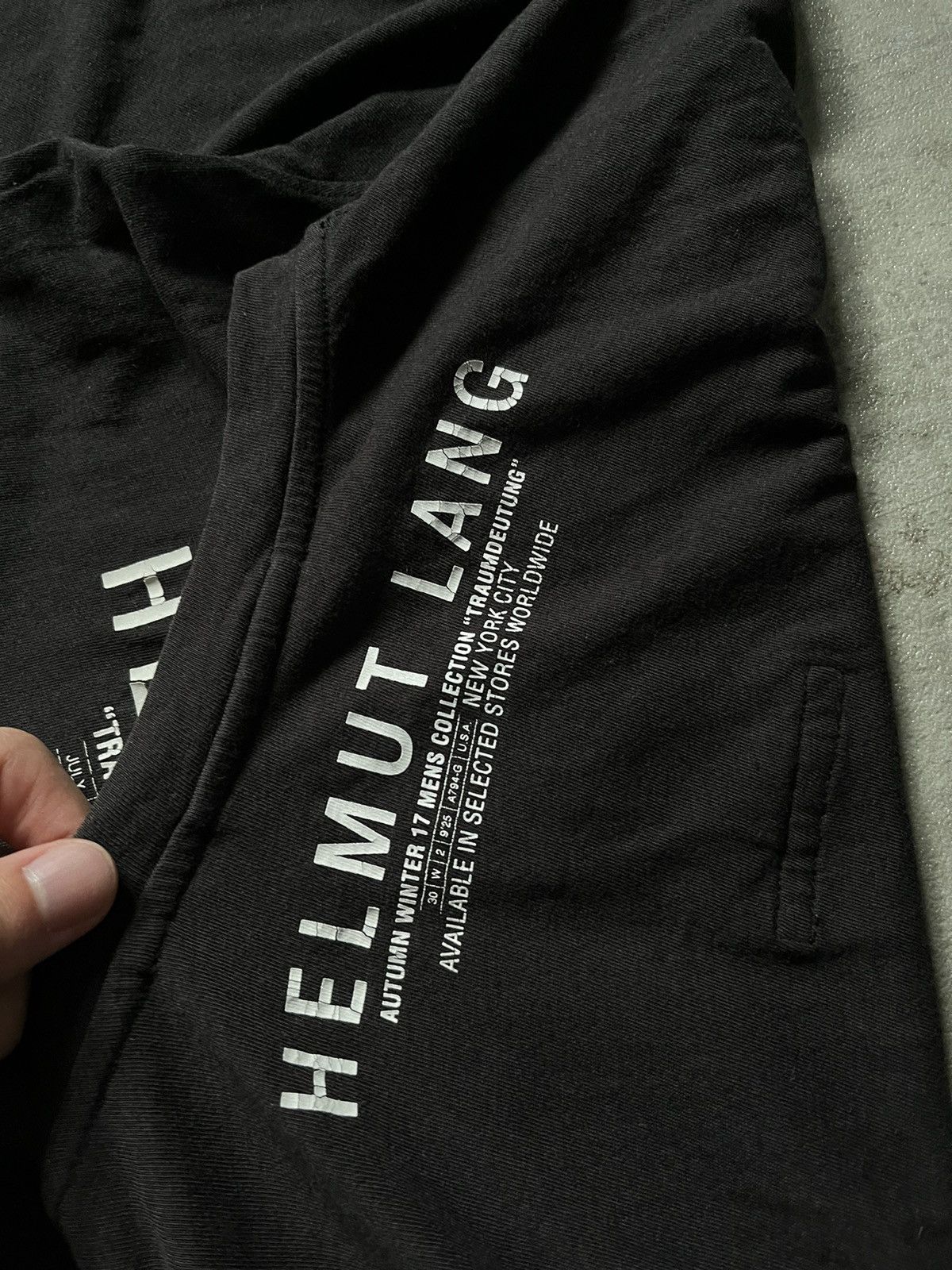 Helmut Lang Helmut Lang AW17 Traumdeutung black T-shirt Size US M / EU 48-50 / 2 - 10 Thumbnail