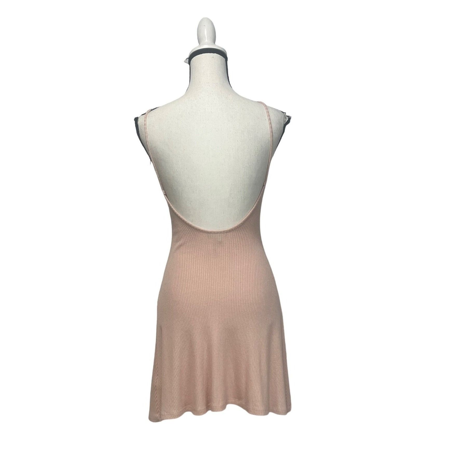 Topshop Women's Topshop Rib Scoop Back Dress, Size 2 US (fits Like 0 Size XS / US 0-2 / IT 36-38 - 4 Thumbnail