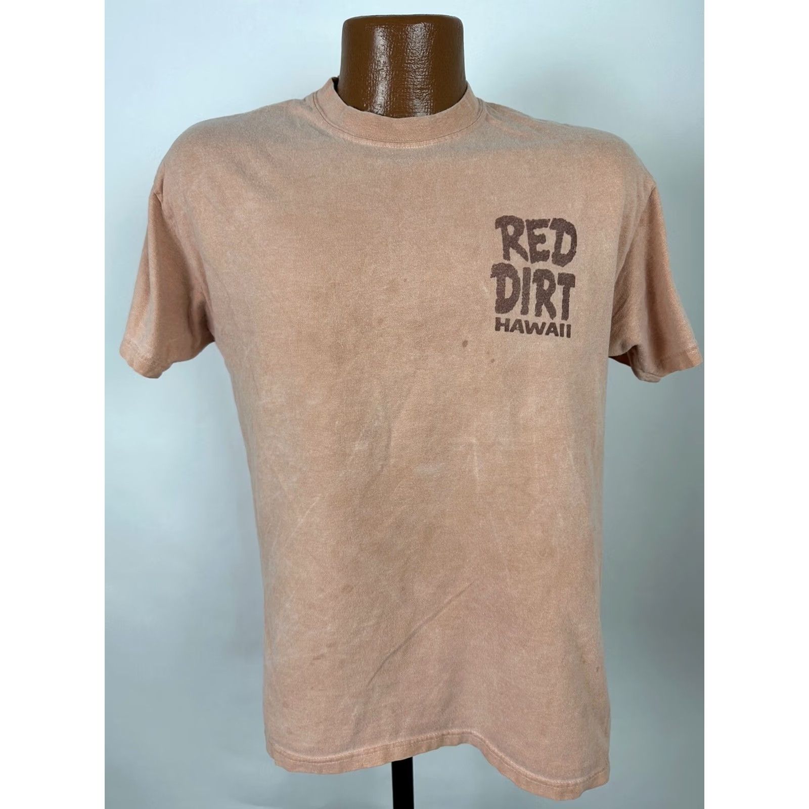 Hanes Hawaiian Red Dirt Shirt Medium Vintage Unisex Adults M Orange 90s Hanes T-Shirt Double-Sided Graphic Print Crew Neck Short Sleeve Mens Womens Size US M / EU 48-50 / 2 - 3 Thumbnail