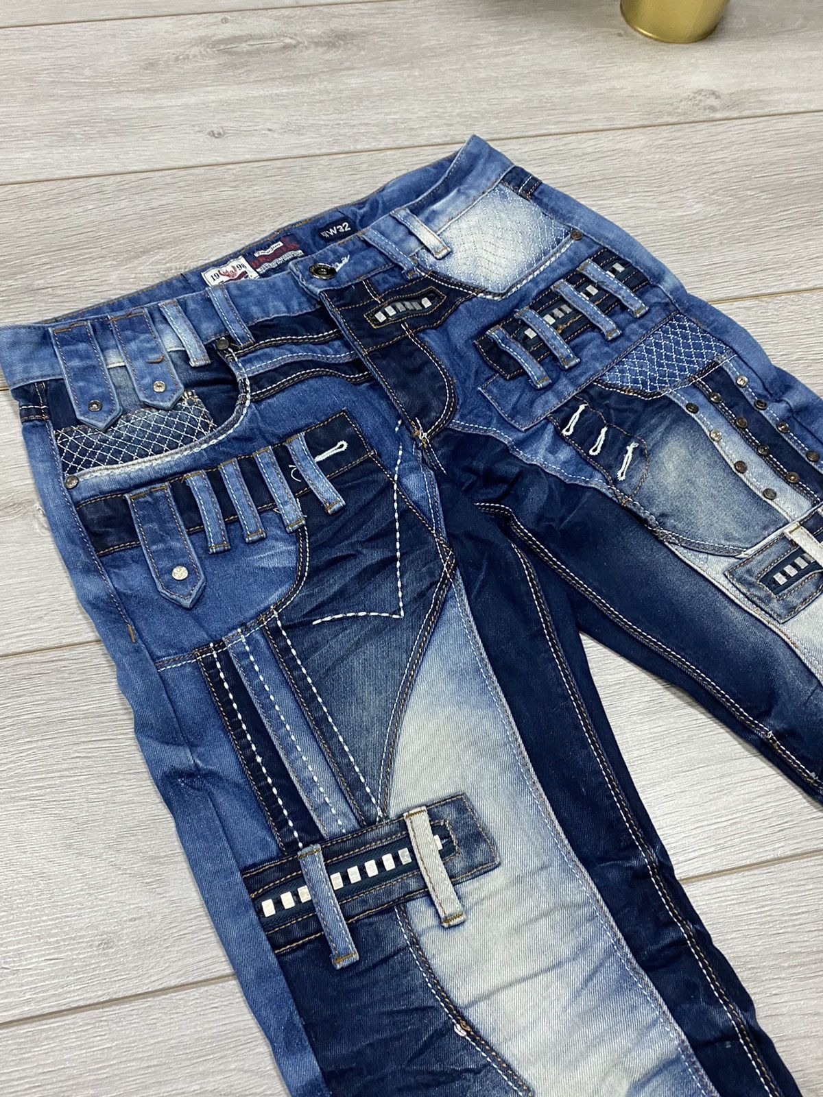 Vintage Jeans dirty Pants patch faded crashed denim y2k distressed Size US 32 / EU 48 - 4 Thumbnail