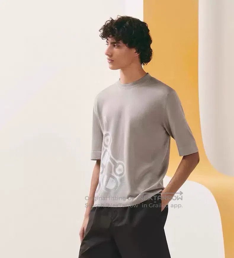 Hermes Hermes Pig Nose Knit Short Sleeve T-Shirt Size US L / EU 52-54 / 3 - 2 Thumbnail