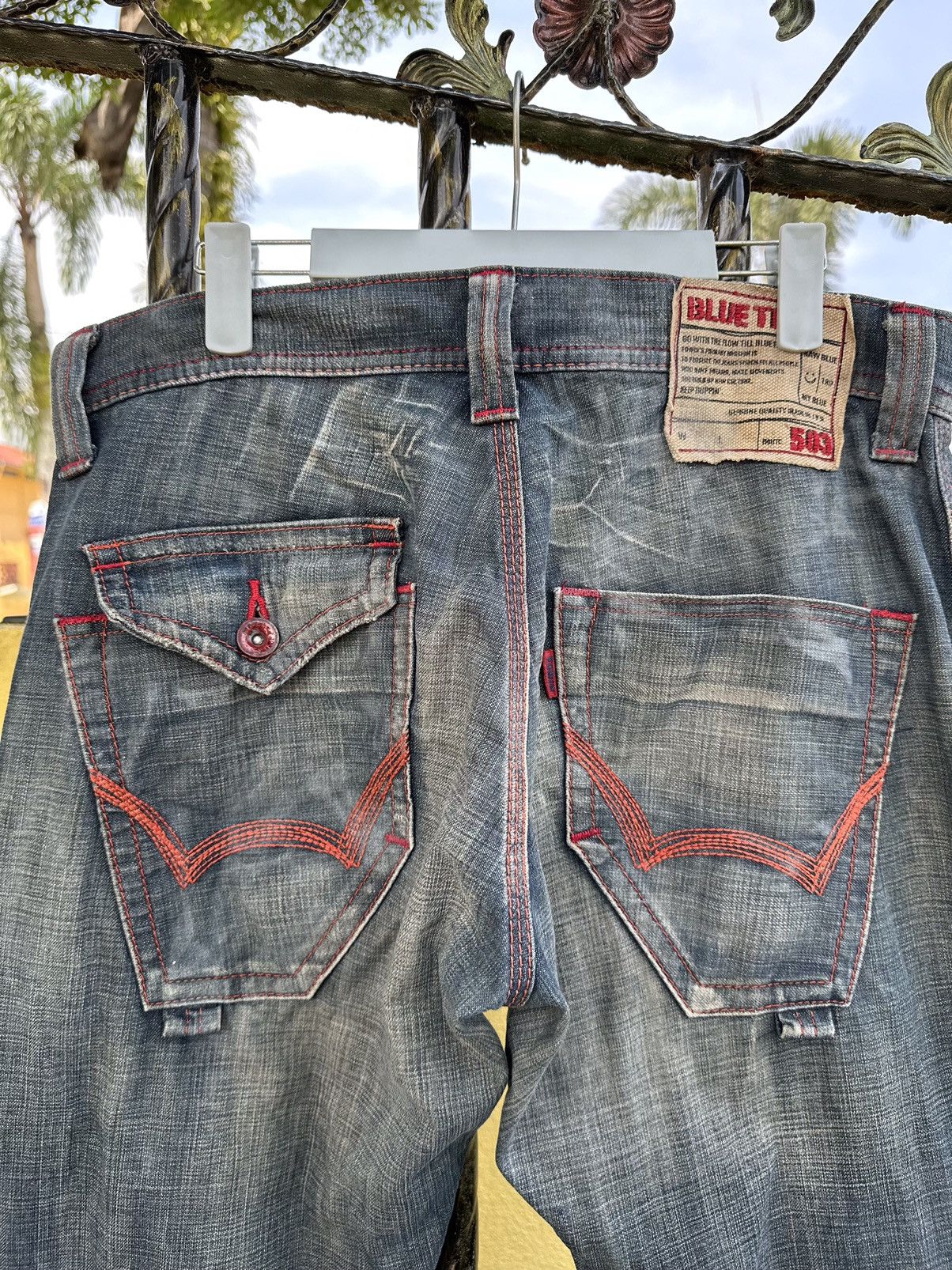 Kapital 💥Edwin Blue Trip 503💥 Crazy Design Edwin Carpenter💥 Size US 34 / EU 50 - 5 Thumbnail