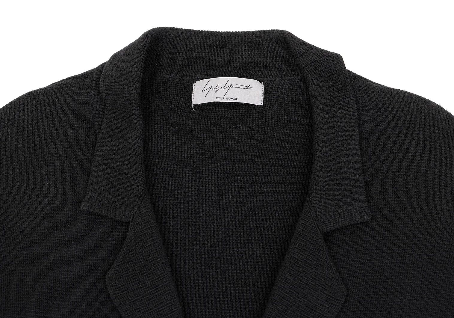 Yohji Yamamoto Yohji Yamamoto Cotton Knit 3B Jacket Black 3 Size US L / EU 52-54 / 3 - 3 Thumbnail