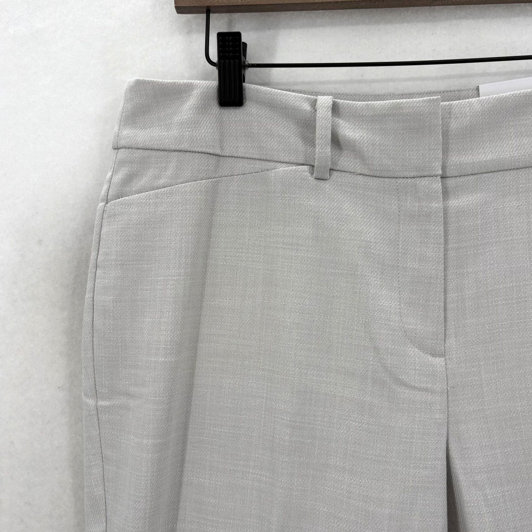 Ann Taylor Ann Taylor Factory The Straight Dress Pants Womens 10 Gray Herringbone Twill NWT Size 32" / US 10 / IT 46 - 3 Thumbnail