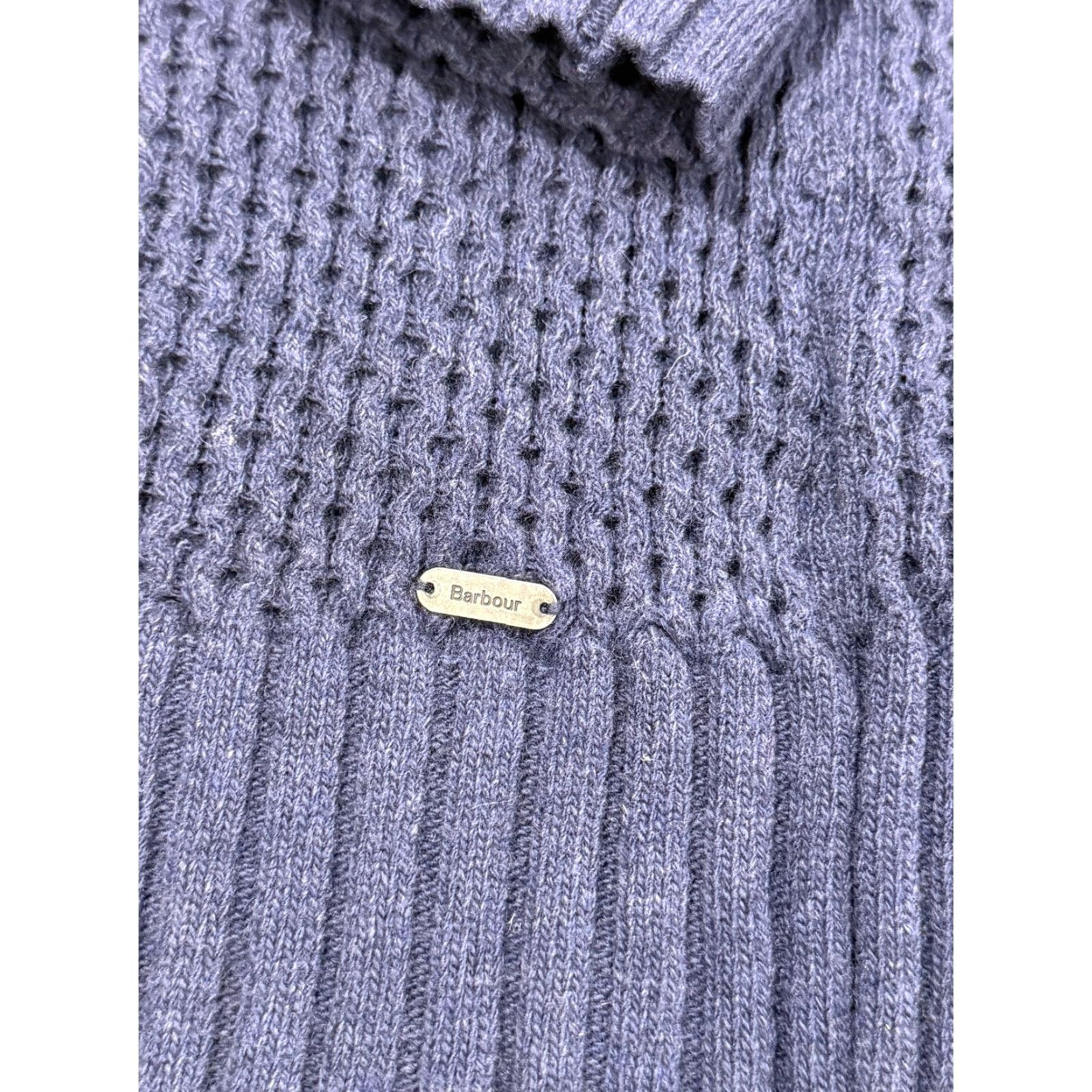 Barbour Barbour Knit Dress 100% Wool Size 10 Blue Midi Women Turkey Sweater Dress Casual Regular Size L / US 10 / IT 46 - 2 Thumbnail