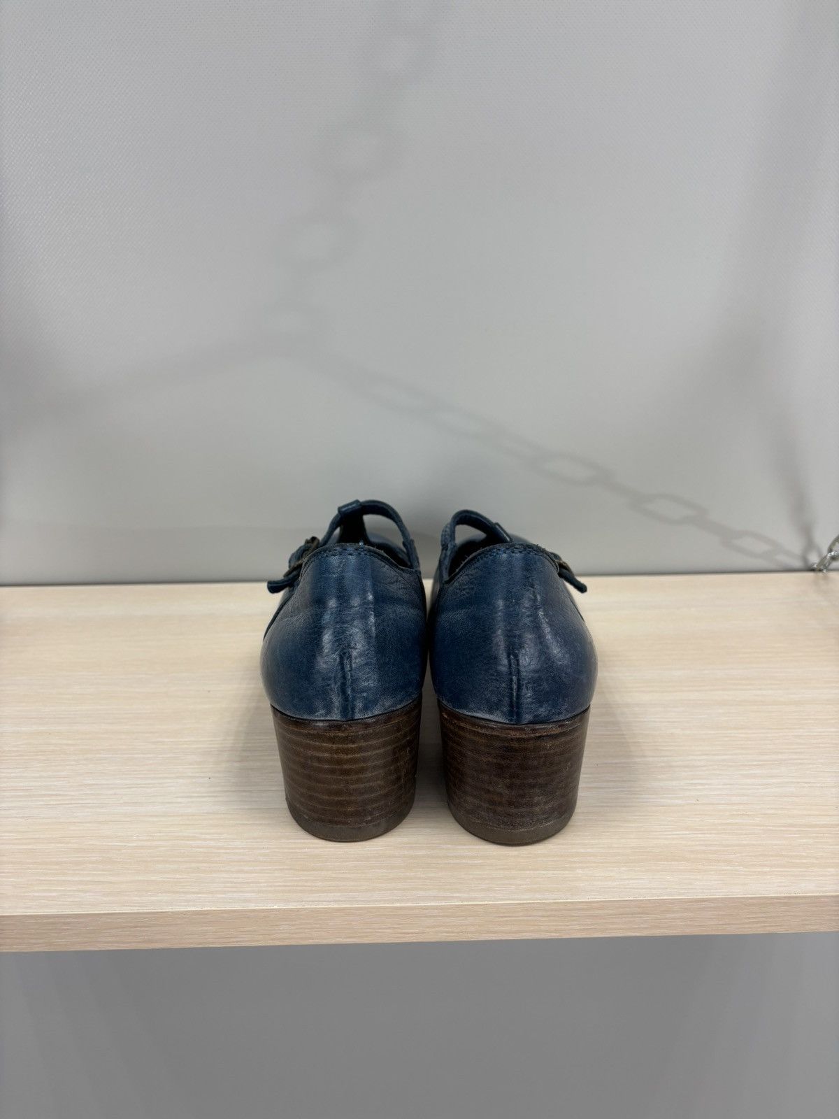 Leather × MoMA Womens leather shoes MOMA Size 37 1/2 Color Blue Size US 7.5 / IT 37.5 - 7 Thumbnail