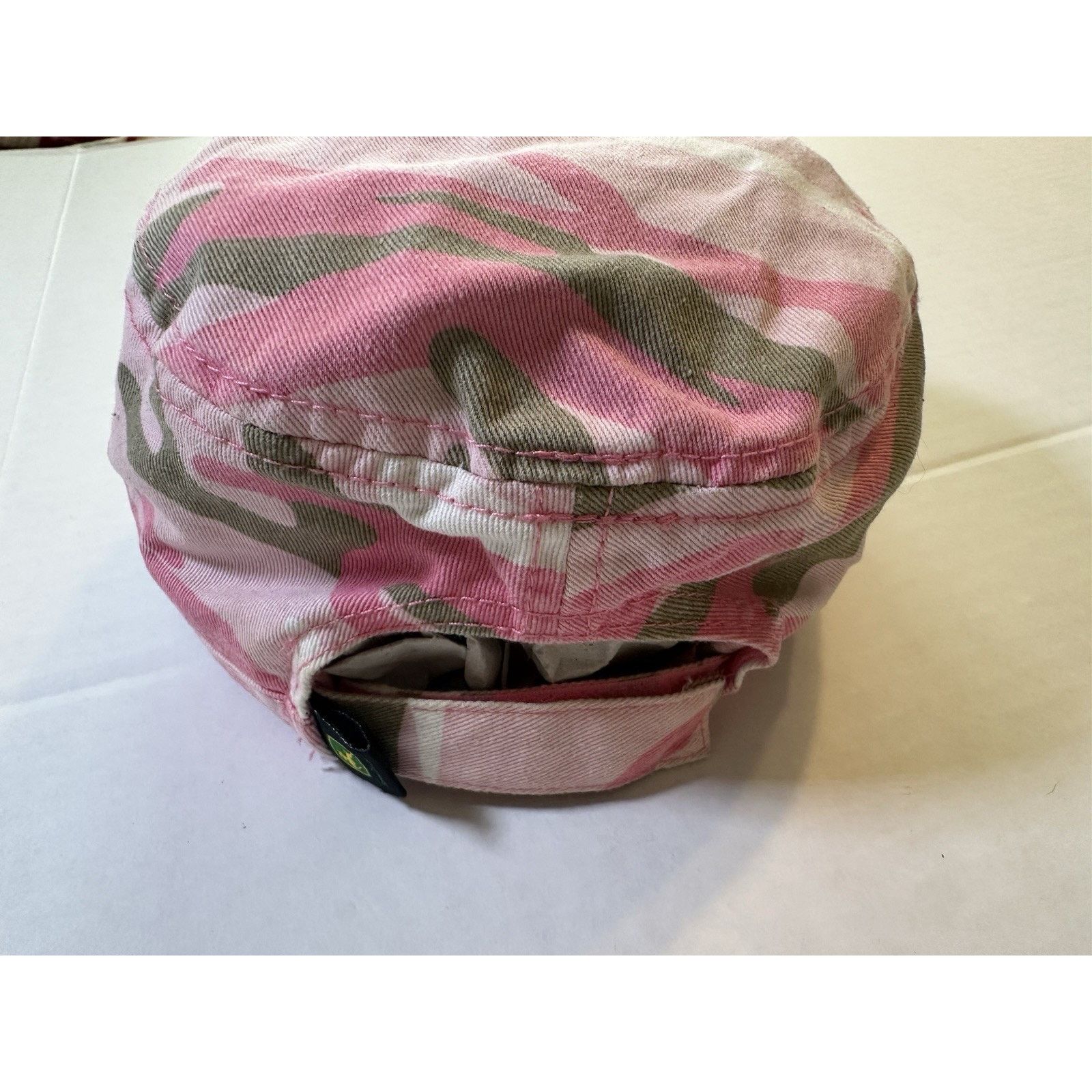 John Deere John Deere Pink Camo Military Cap/Hat L/XL Strap Back 2011 Size ONE SIZE - 5 Thumbnail