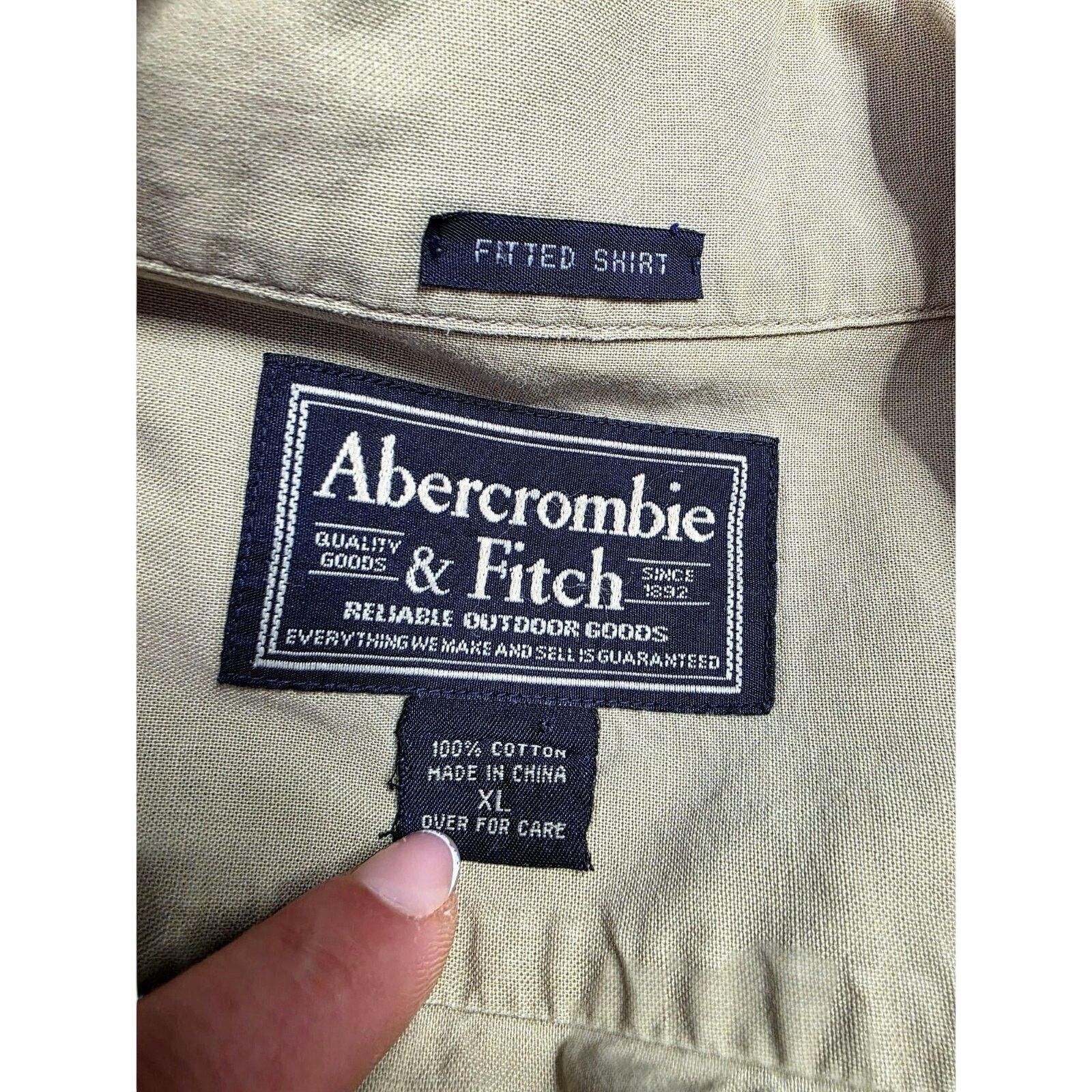 Abercrombie & Fitch Abercrombie & Fitch Safari Button Shirt Short Sleeve XL Size US XL / EU 56 / 4 - 4 Thumbnail